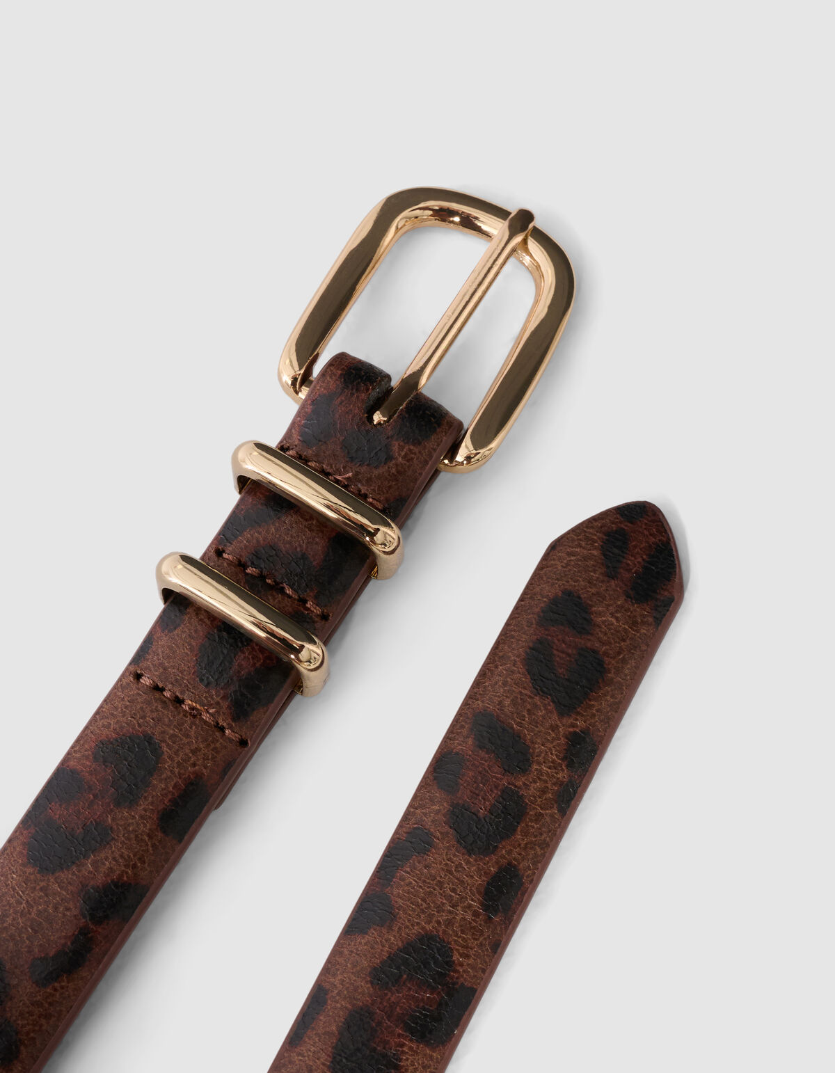 Brauner G&uuml;rtel mit Leopardenmuster SHOEBY ACCESSOIRES