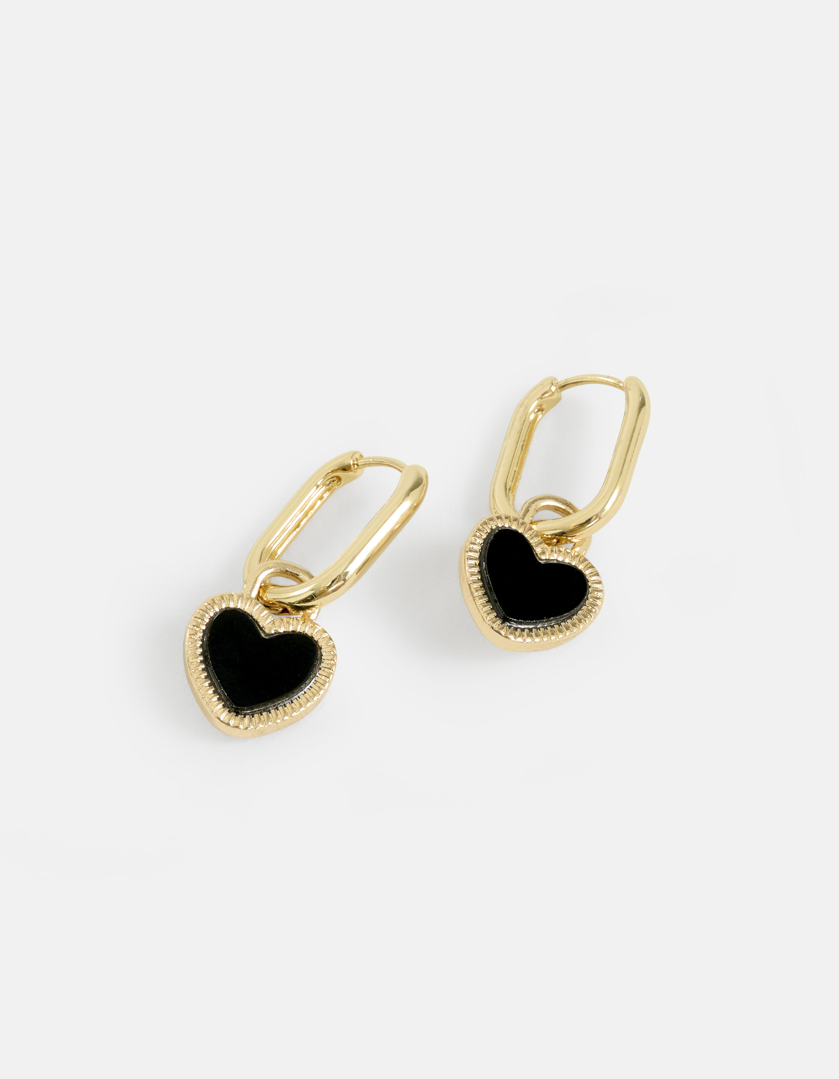 Zweifarbige Herz-Ohrringe Gold SHOEBY ACCESSOIRES