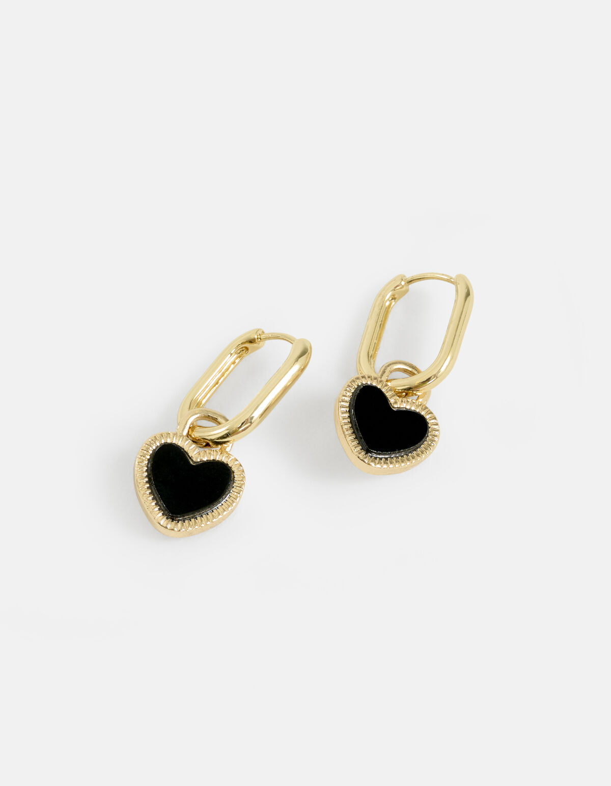 Zweifarbige Herz-Ohrringe Gold SHOEBY ACCESSOIRES