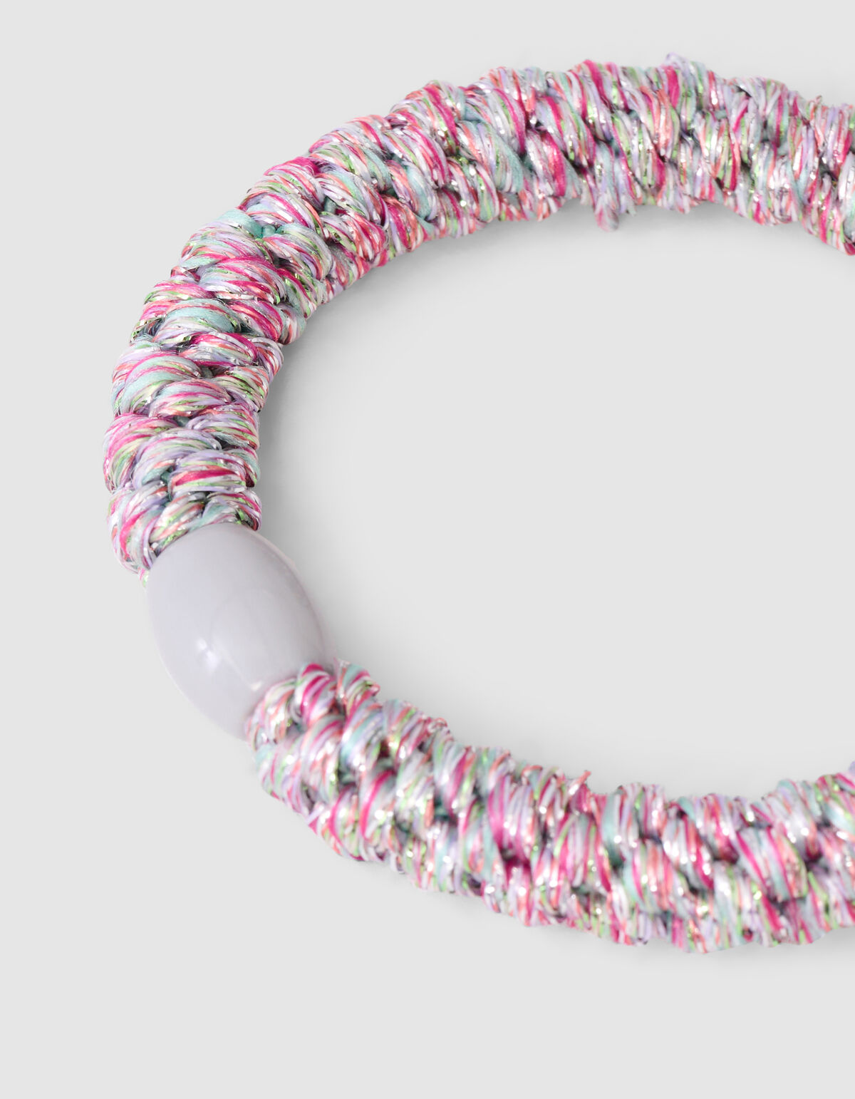 Lurex Haarelastiek Roze/ Wit SHOEBY ACCESSOIRES