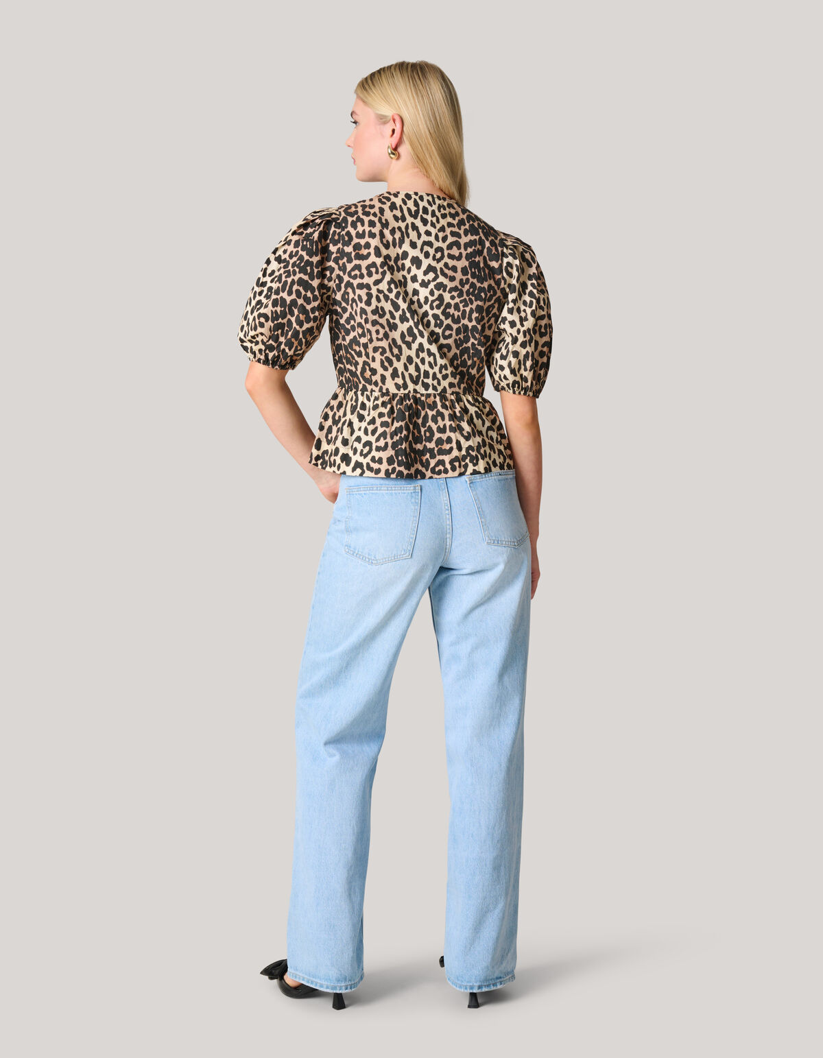 Leoparden-Schleifen-Top SHOEBY WOMEN