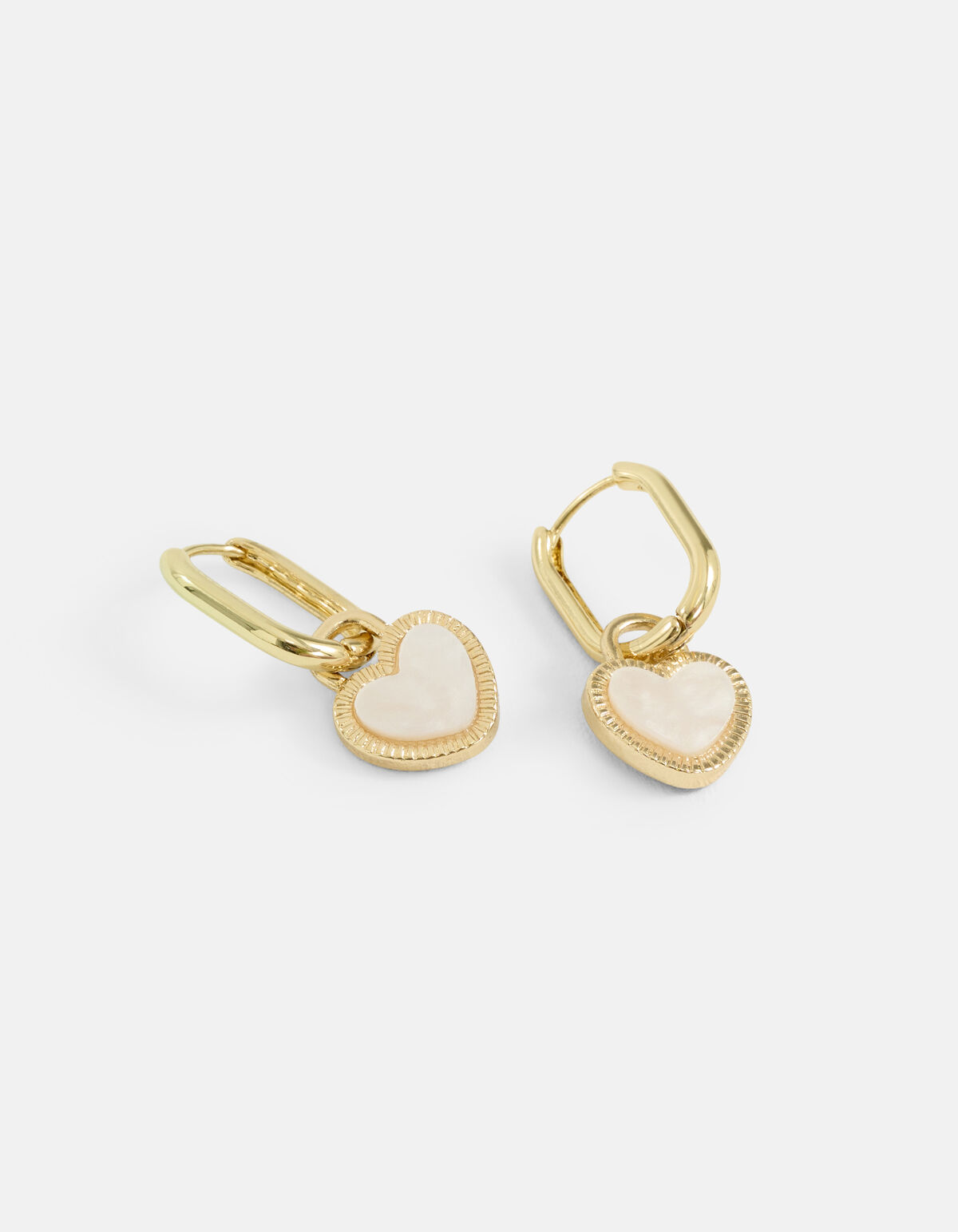 Zweifarbige Herz-Ohrringe Gold SHOEBY ACCESSOIRES