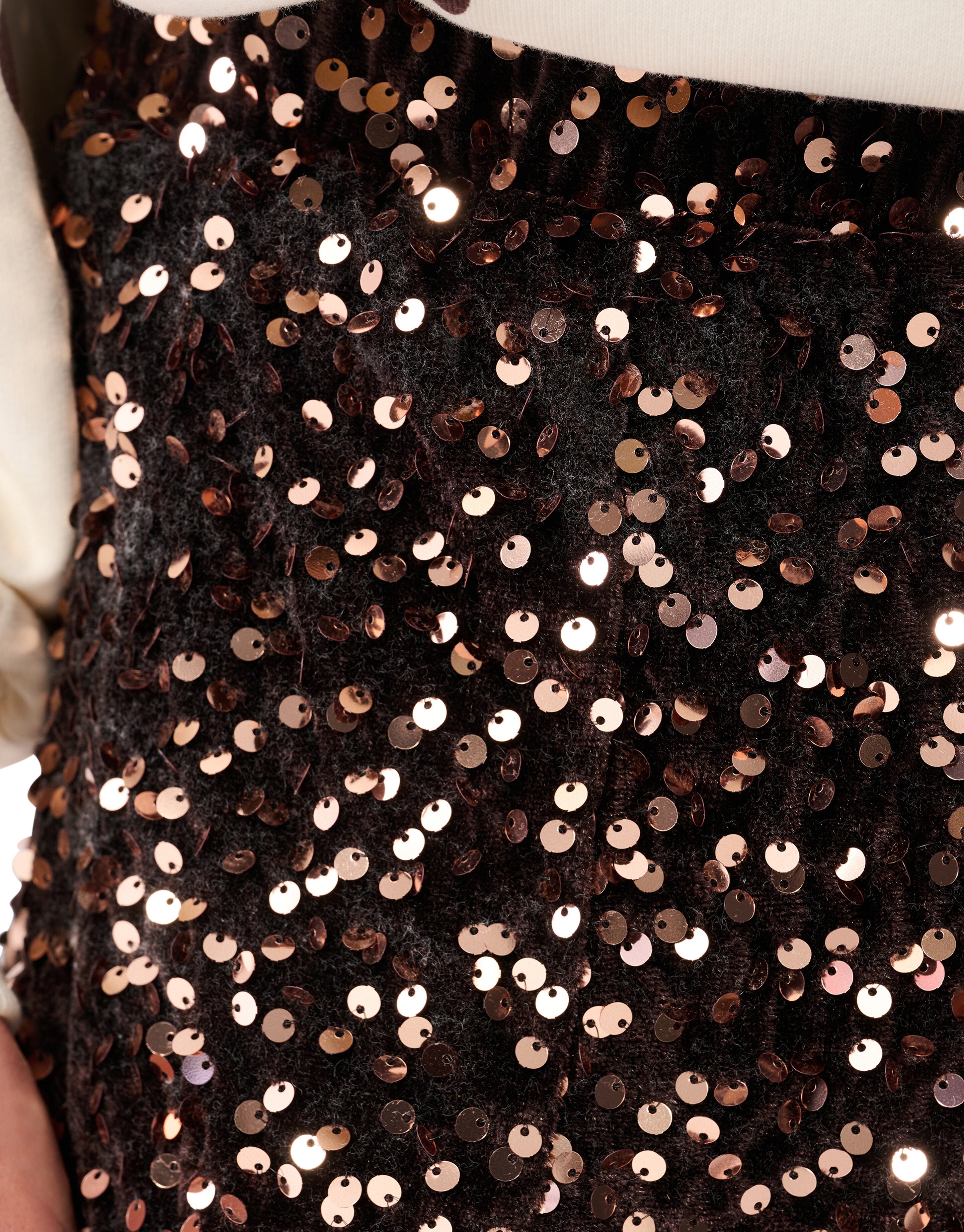 Pailletten-Minirock Braun SHOEBY GIRLS