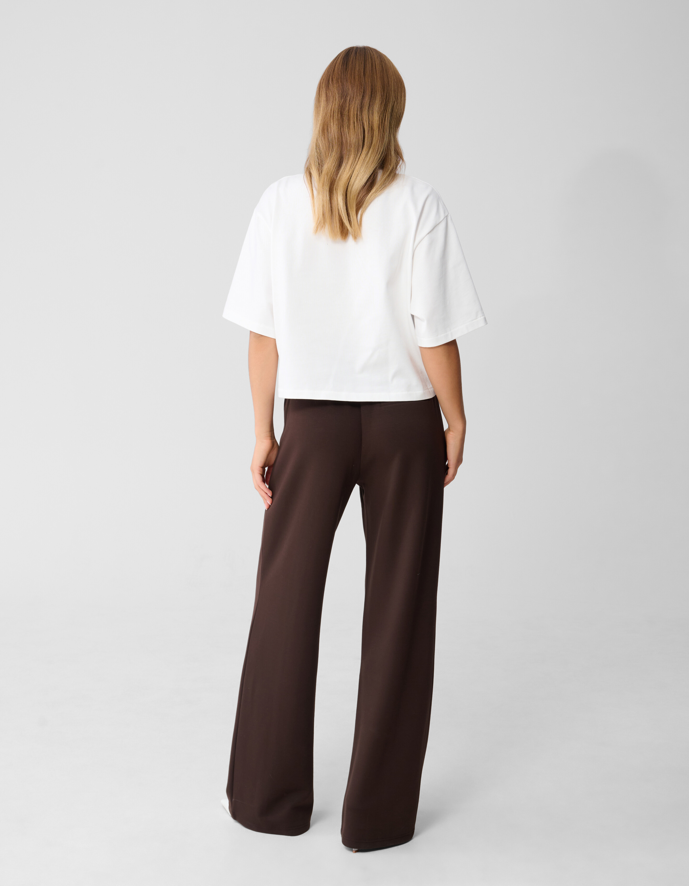 Kanten Wide Leg Hose Braun SHOEBY WOMEN