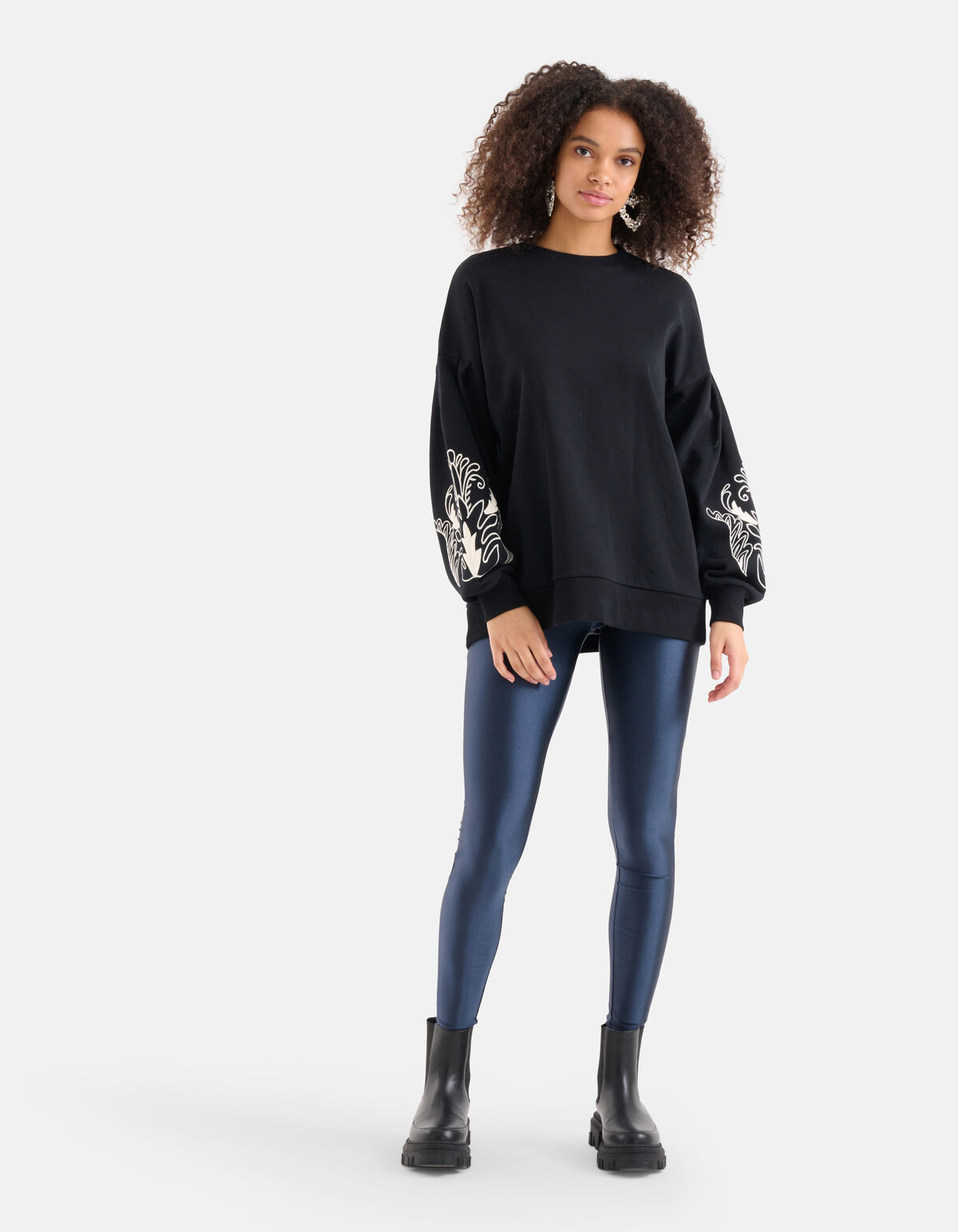 Glänzende Leggings Dunkelblau SHOEBY WOMEN