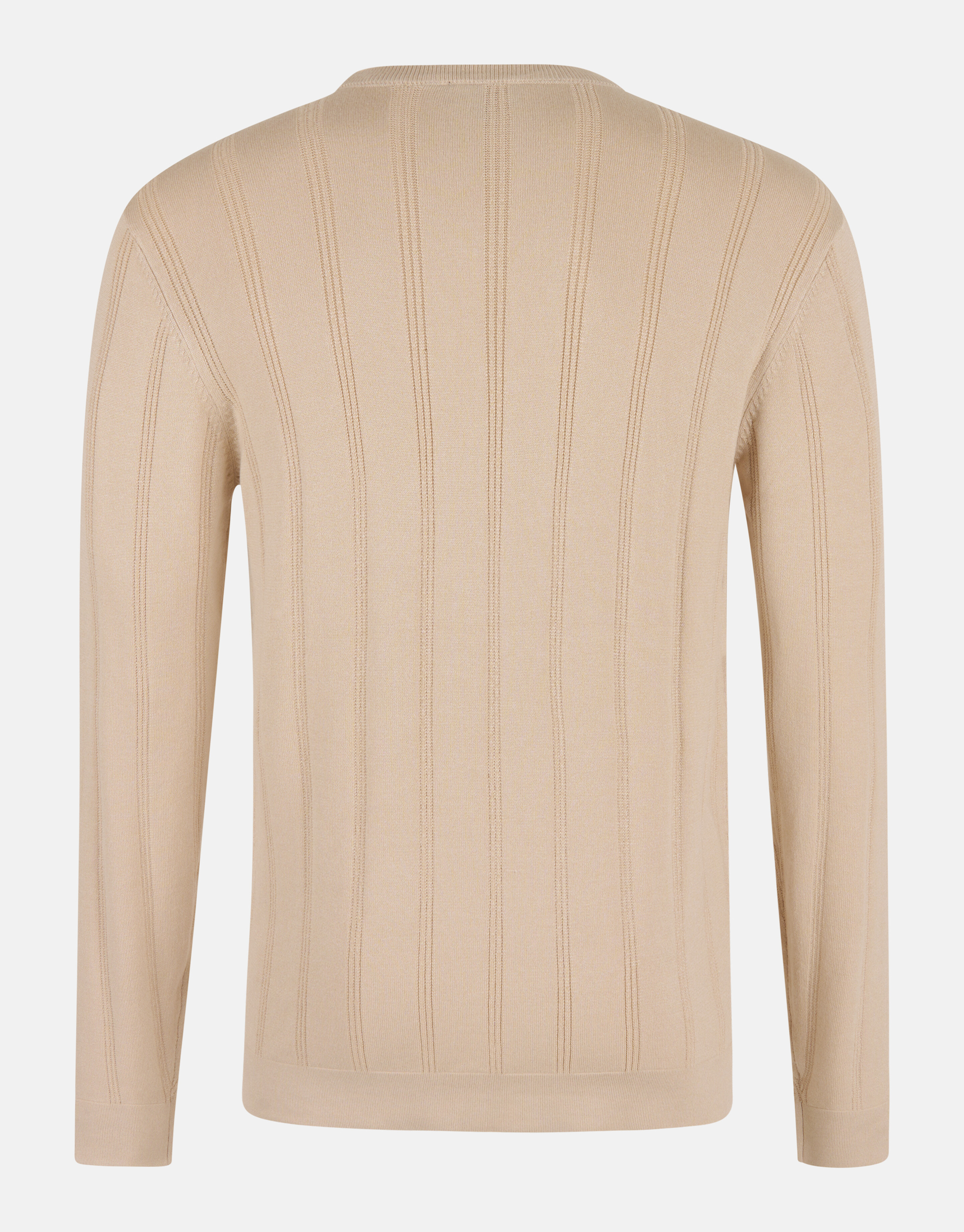 Gestreifter Pullover mit Rundhalsausschnitt Beige SHOEBY MEN