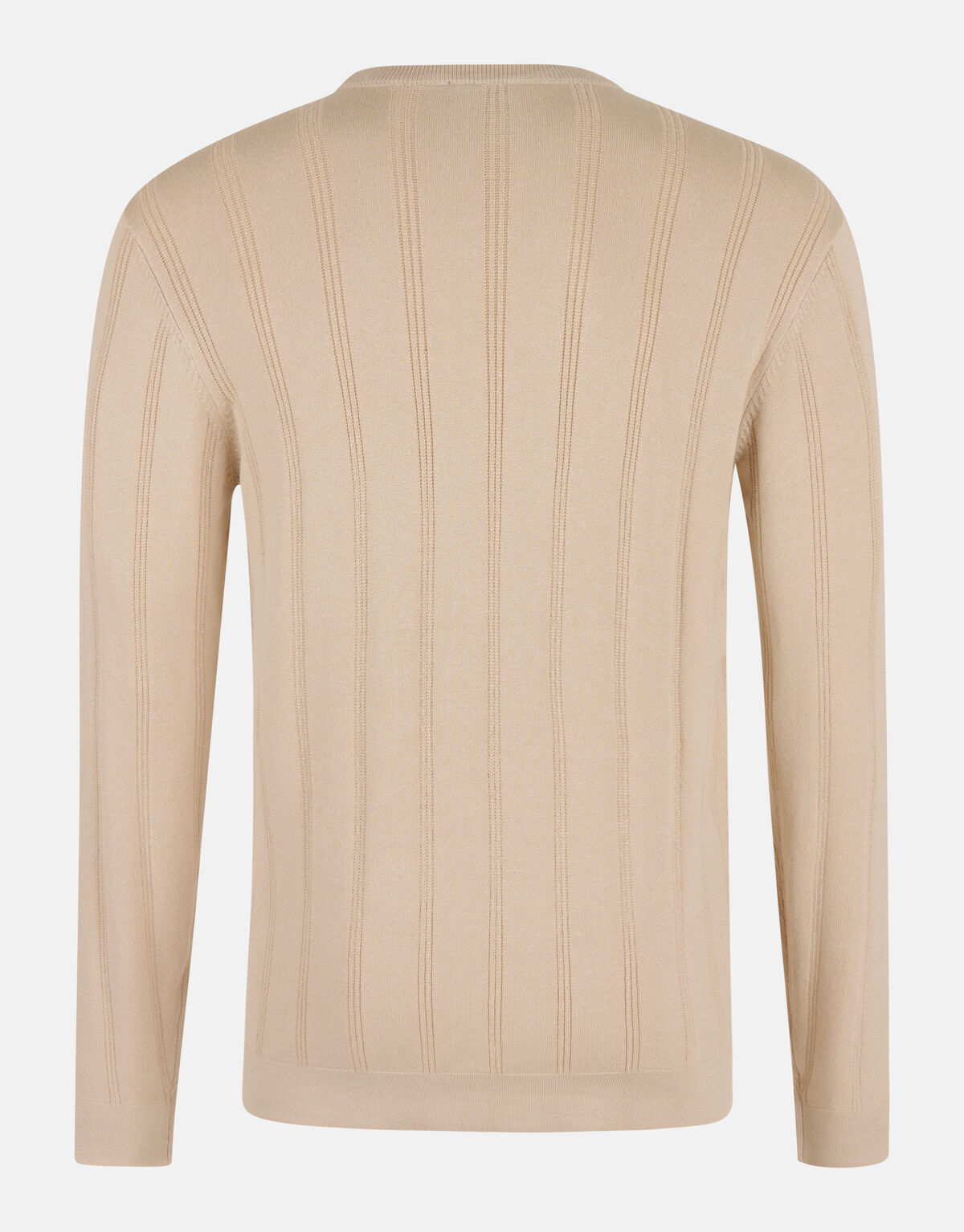 Gestreifter Pullover mit Rundhalsausschnitt Beige SHOEBY MEN