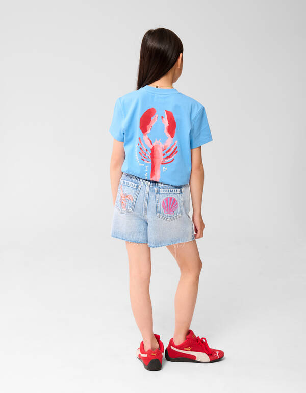 Cancer Artwork T-Shirt Hellblau SHOEBY GIRLS