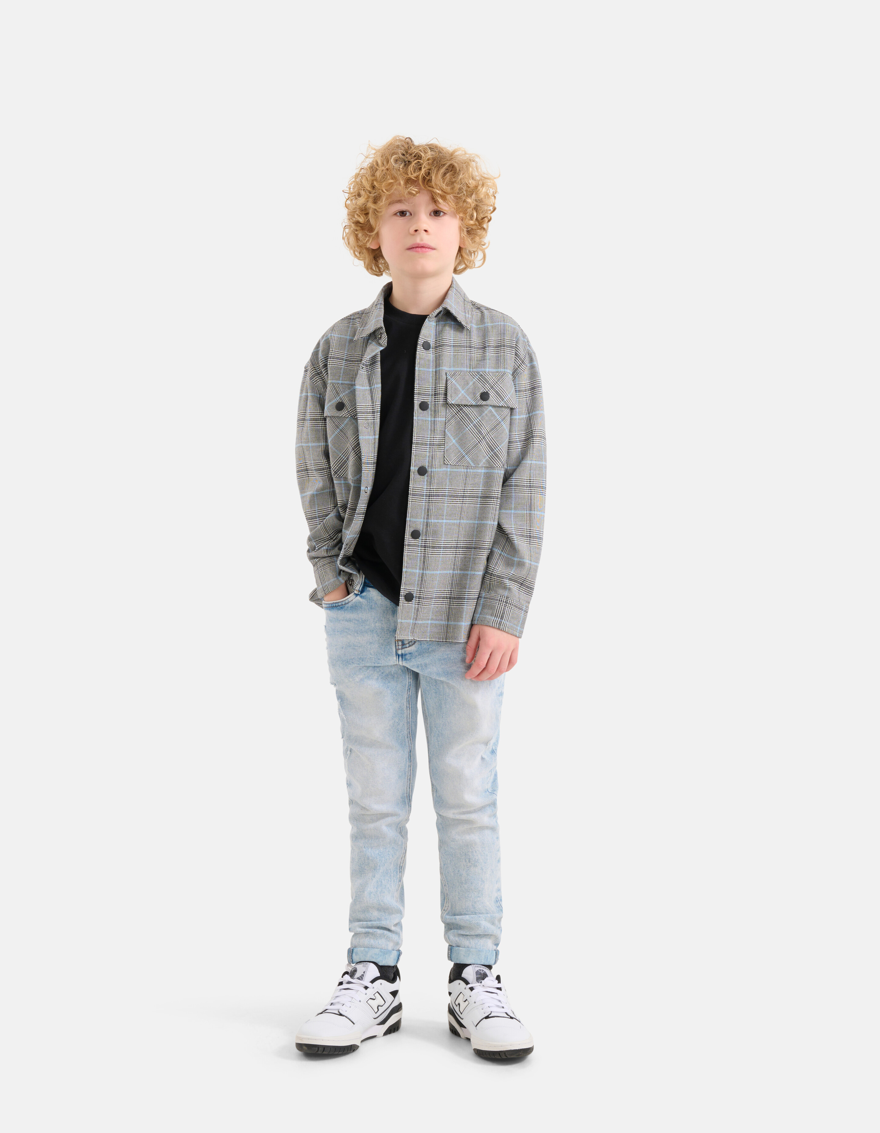 Kariertes Überhemd Grau SHOEBY BOYS