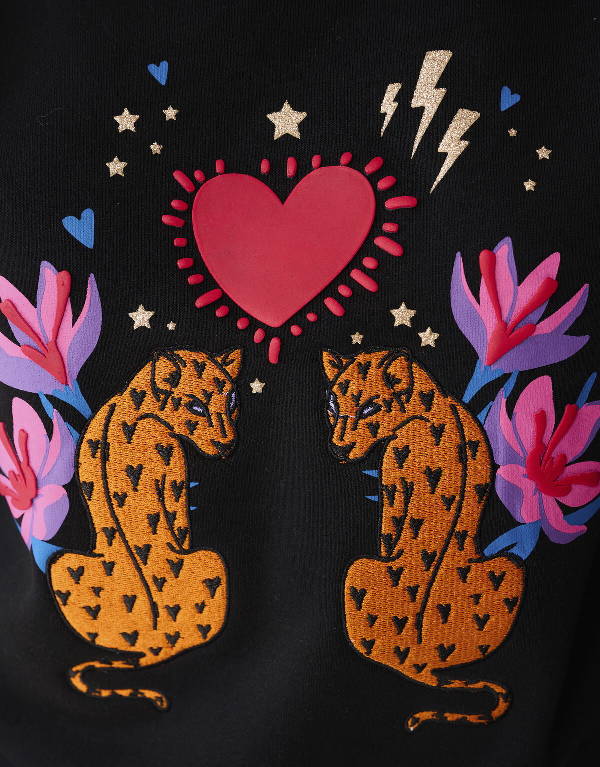 Pullover mit Tiger-Artwork Schwarz SHOEBY GIRLS
