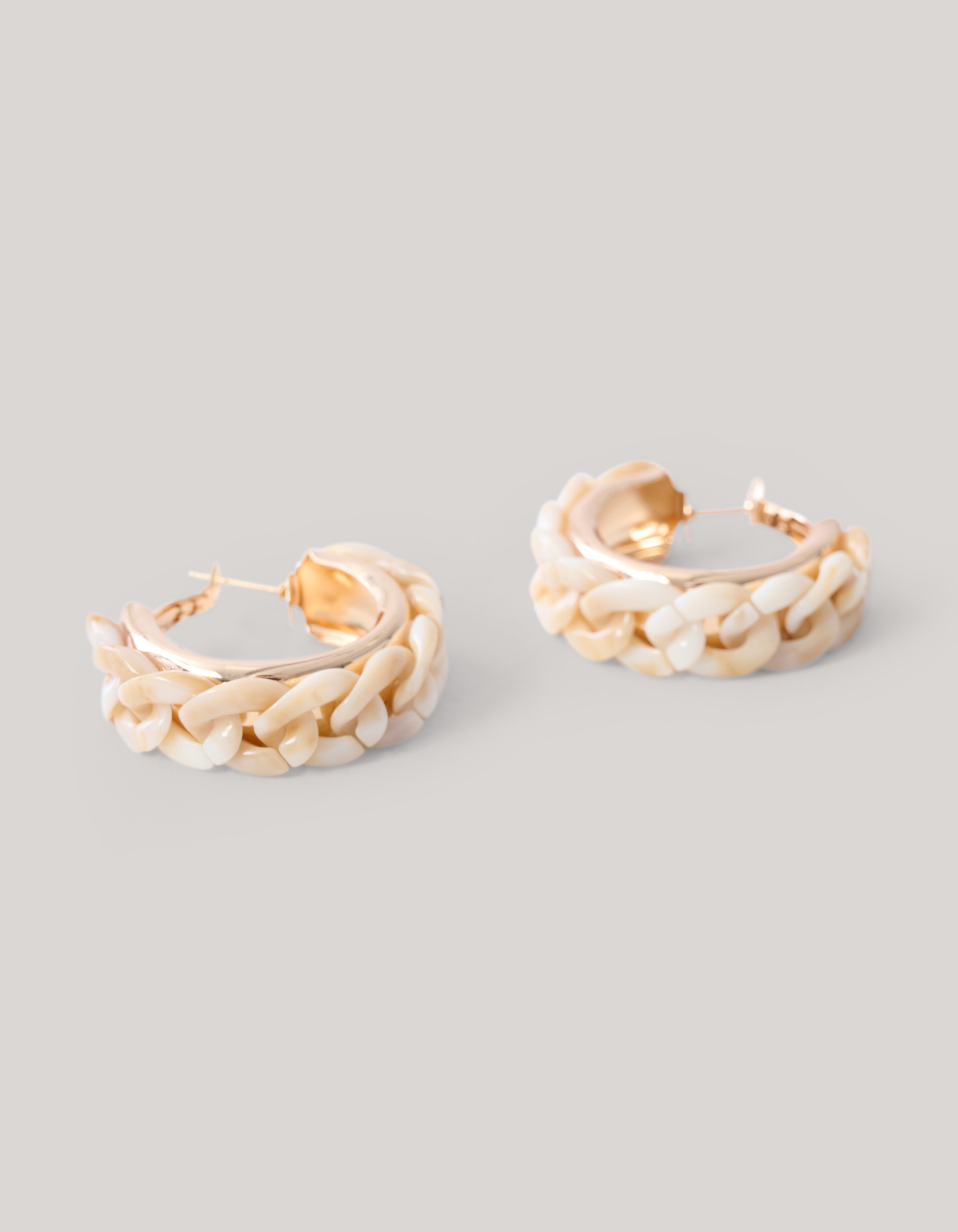 Ketten-Reifenohrringe Gold SHOEBY ACCESSOIRES