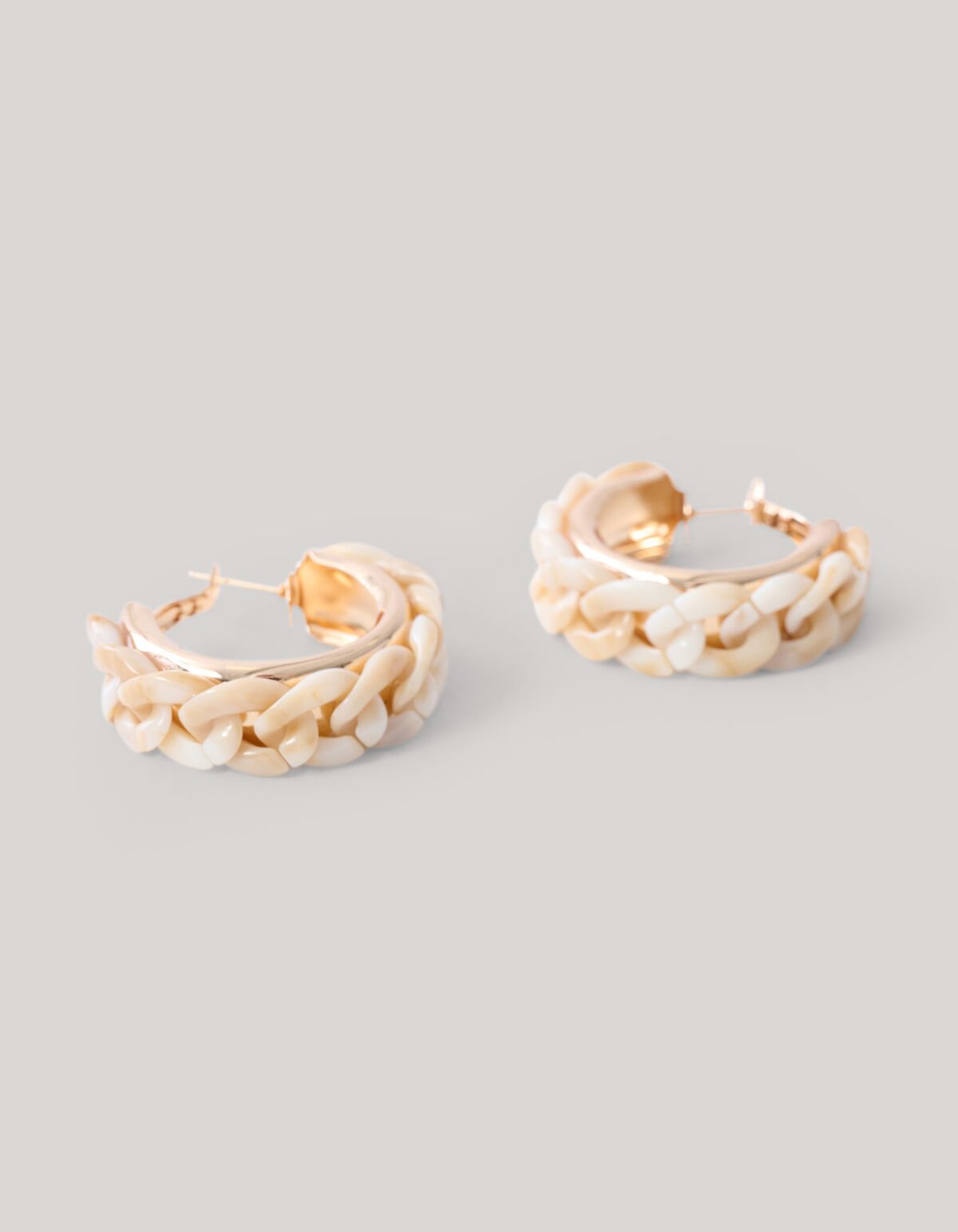 Ketten-Reifenohrringe Gold SHOEBY ACCESSOIRES