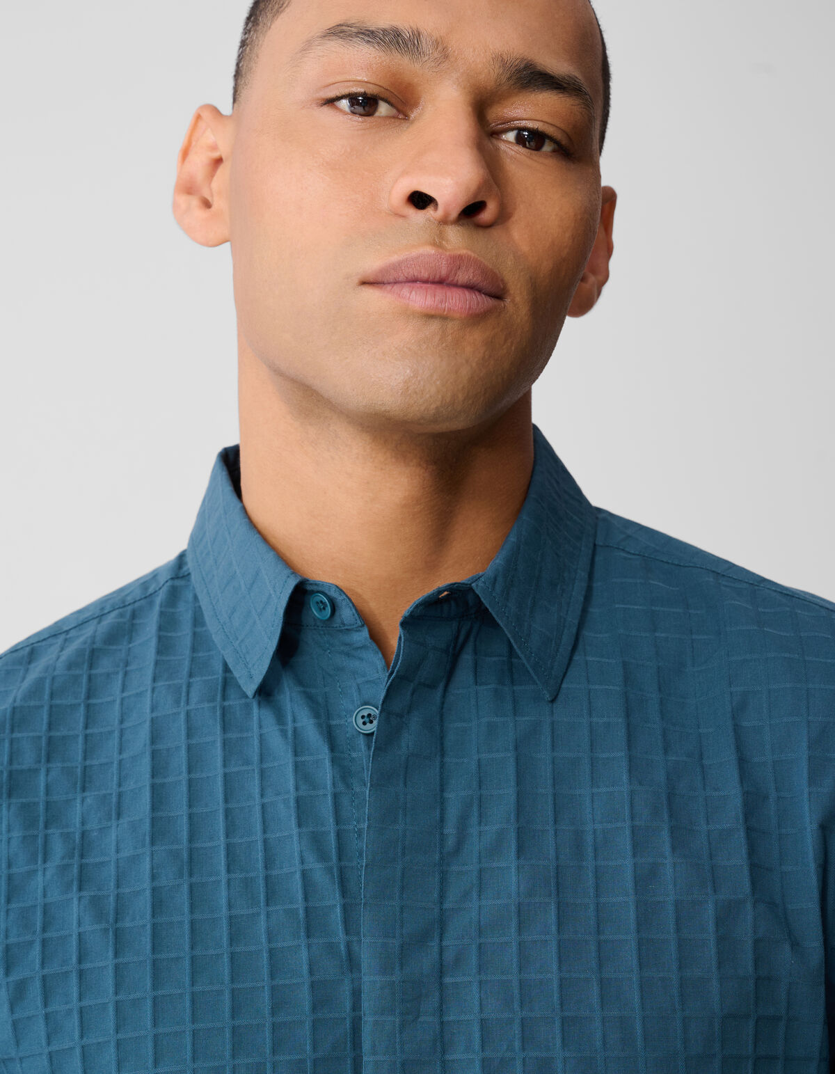 Strukturhemd Dunkelgr&uuml;n SHOEBY MEN