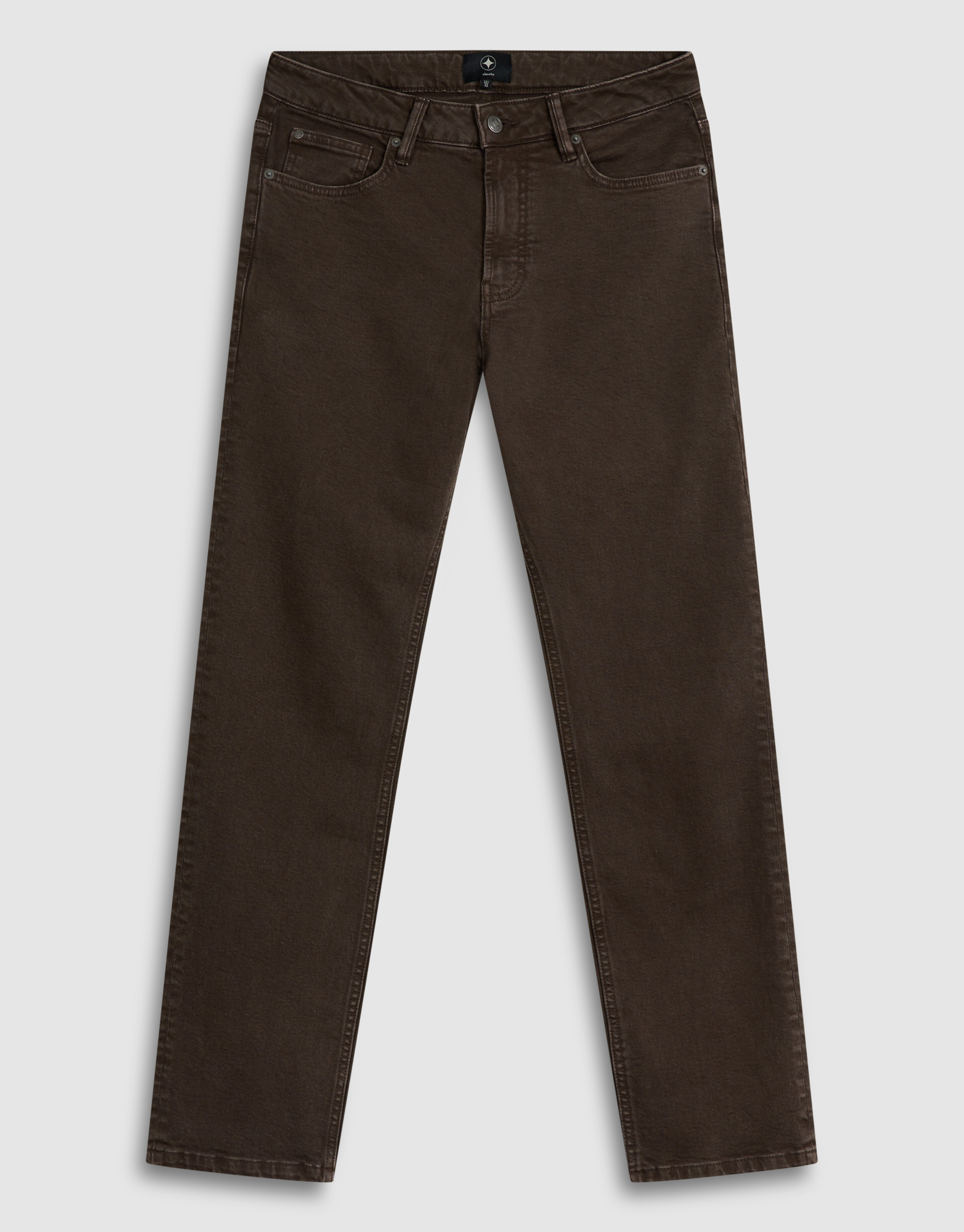 Straight Fit Jeans Dunkelbraun SHOEBY MEN