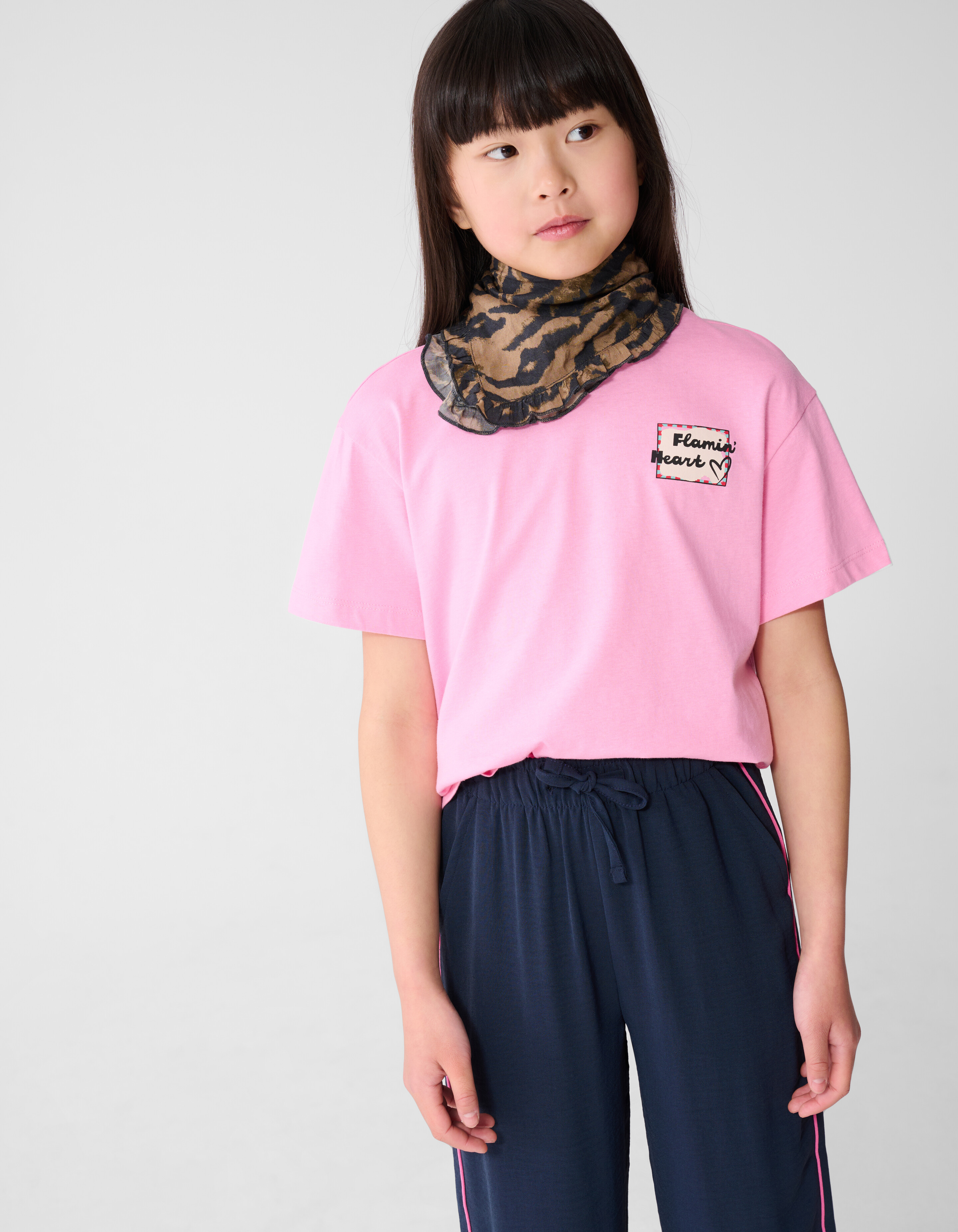 Flamin Heart Artwork T-Shirt Rosa SHOEBY GIRLS