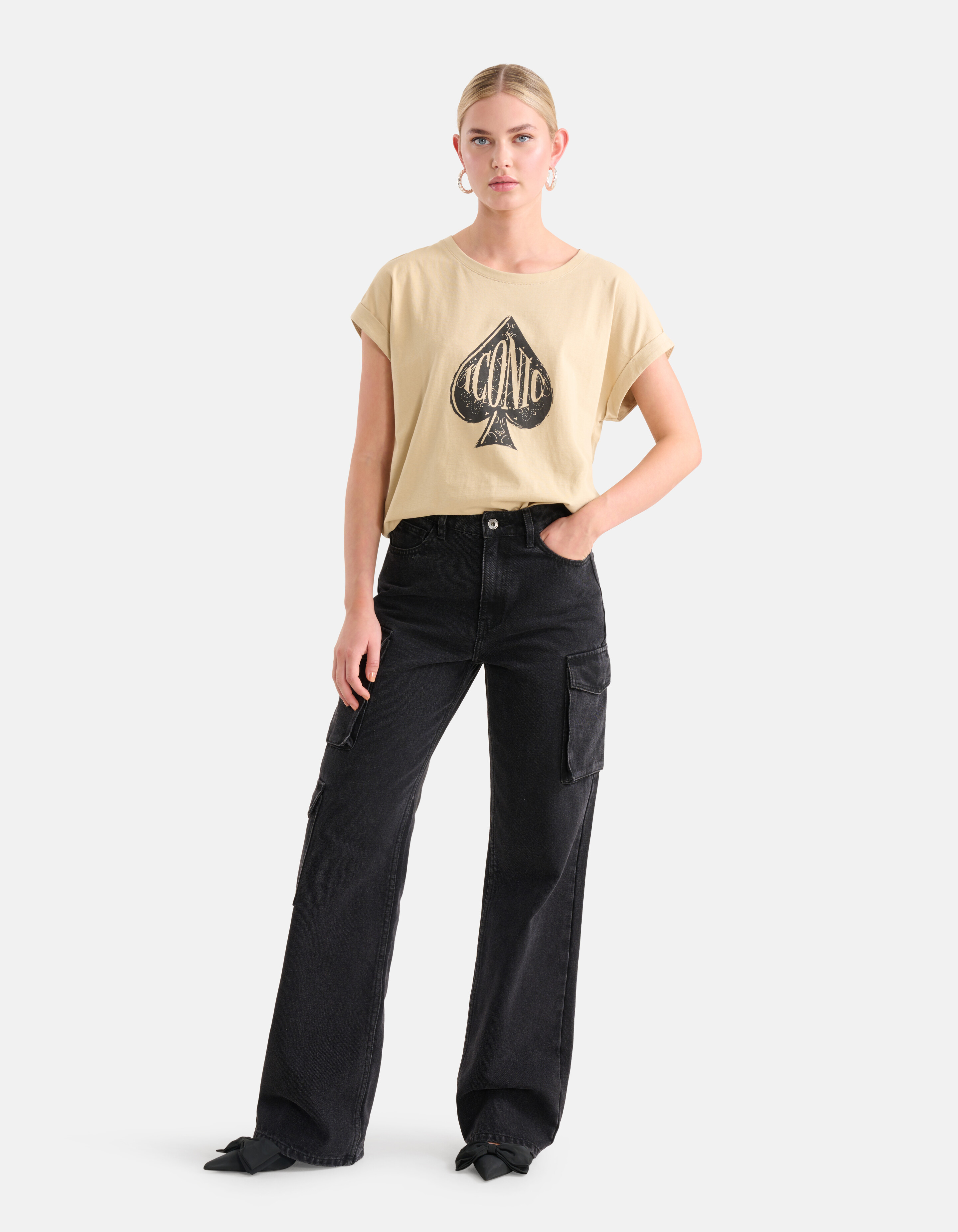 Artwork T-shirt Beige SHOEBY WOMEN