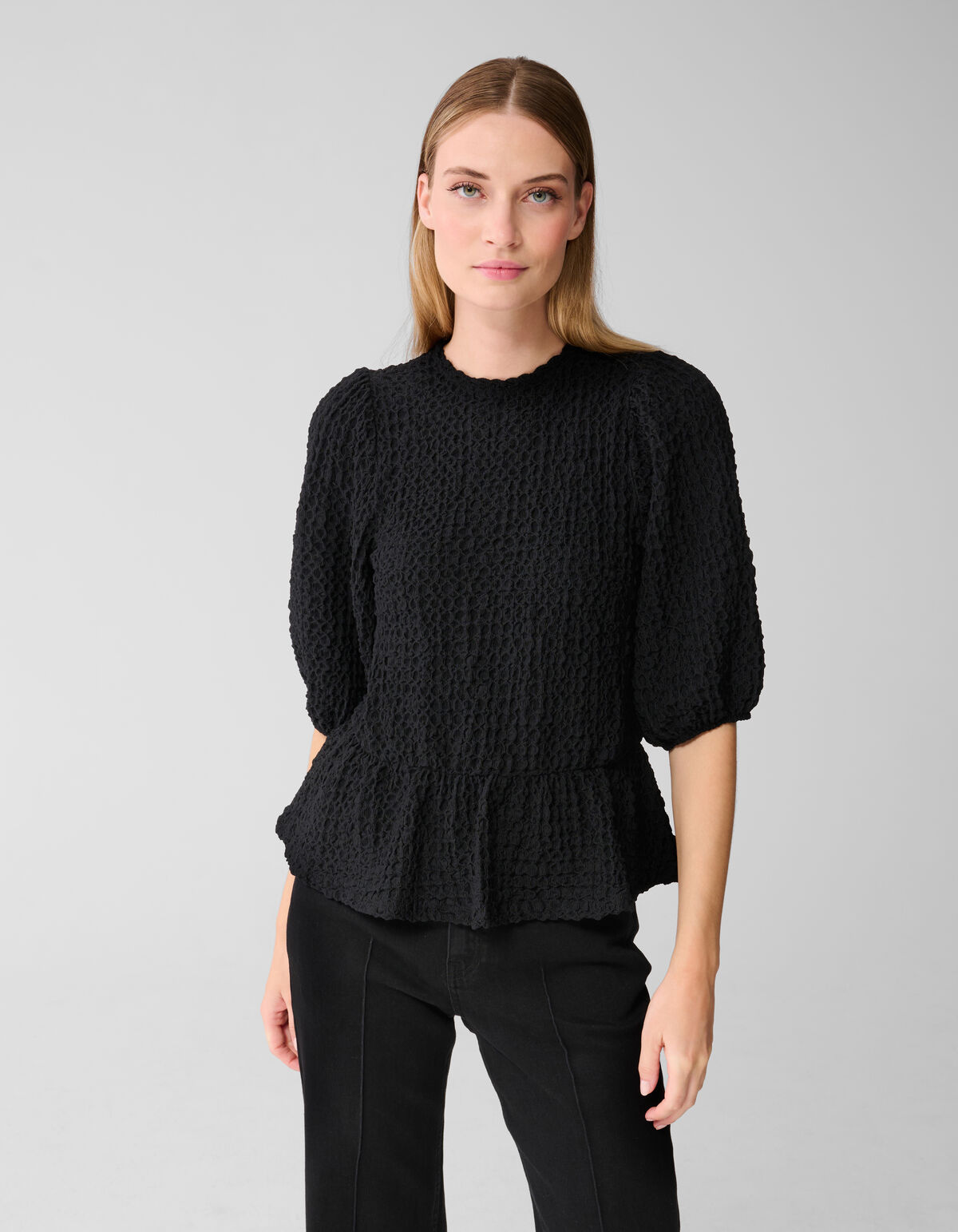 Crinkle Top Schwarz SHOEBY WOMEN