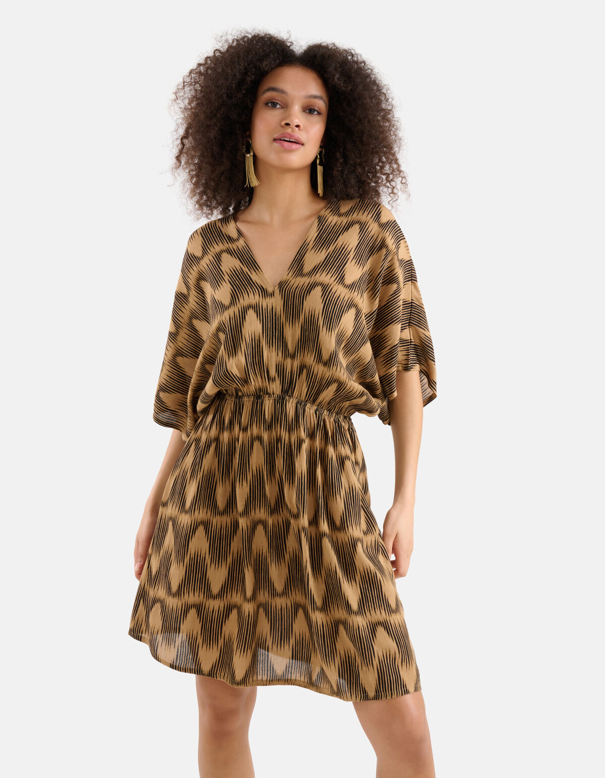 Crinkle Dress Braun SHOEBY WOMEN