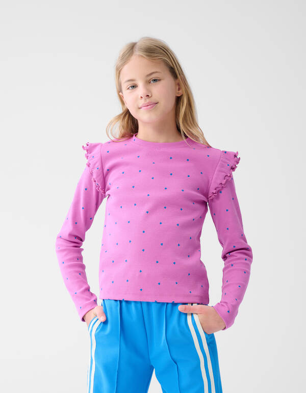 Herz-Rüschen-Top Rosa SHOEBY GIRLS