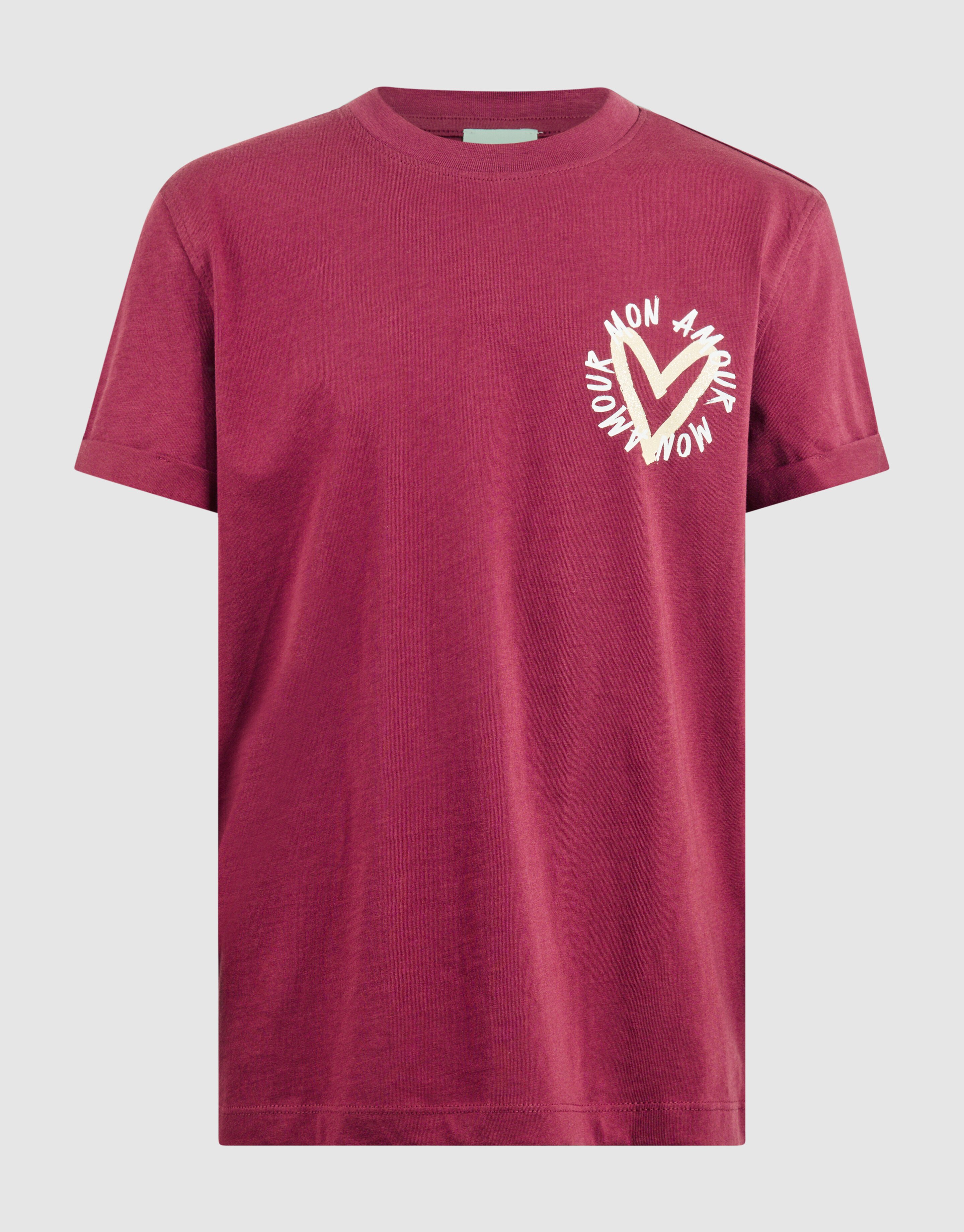 Mon Amour Kunst T-Shirt Dunkelrot SHOEBY GIRLS