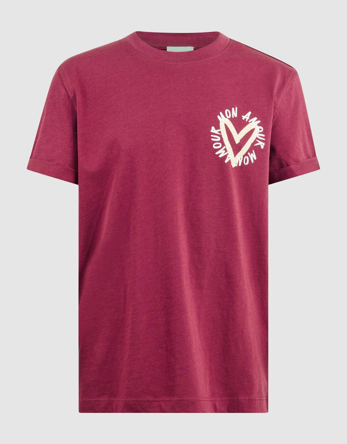 Mon Amour Kunst T-Shirt Dunkelrot SHOEBY GIRLS