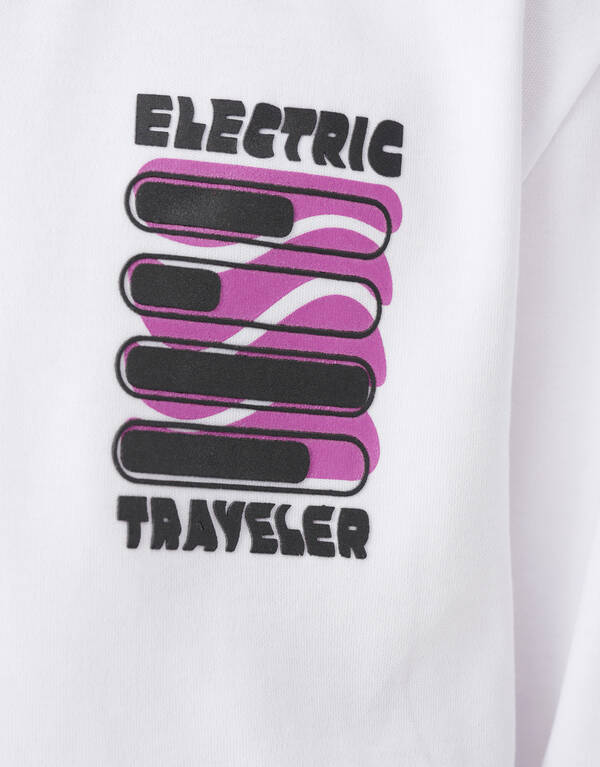 Artwork Langarm-T-Shirt Off White SHOEBY BOYS