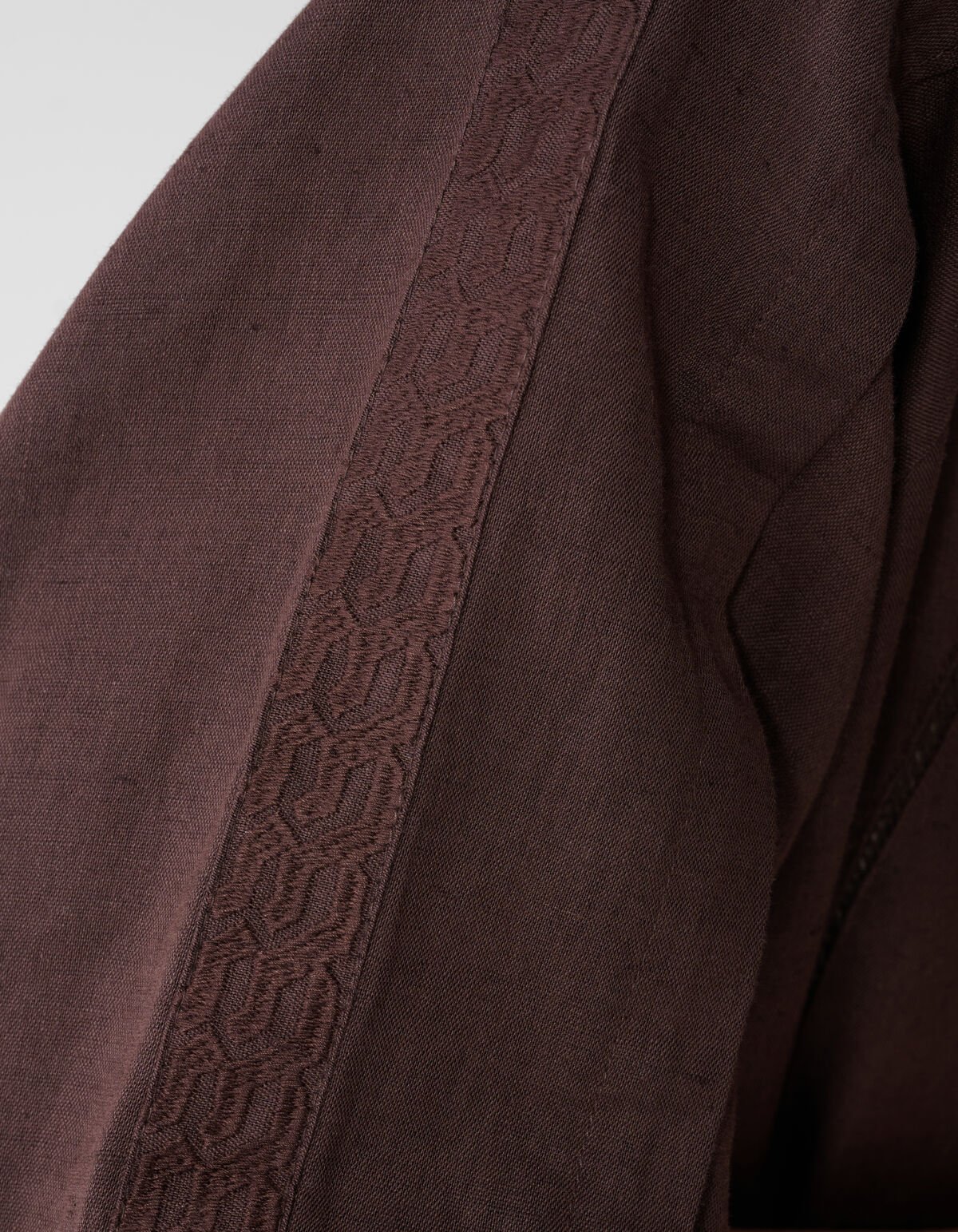 Plissierte Stickbluse Dunkelbraun von Mieke SHOEBY WOMEN