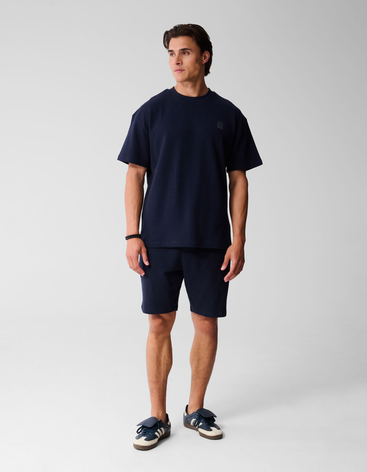 Waffeltextur Short Dunkelblau SHOEBY MEN