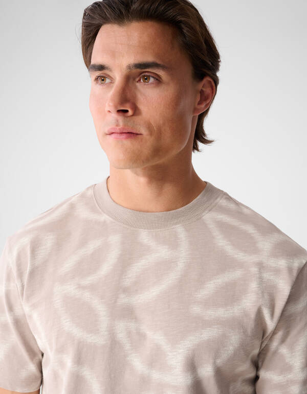 All Over Logo T-Shirt Hellbraun SHOEBY MEN