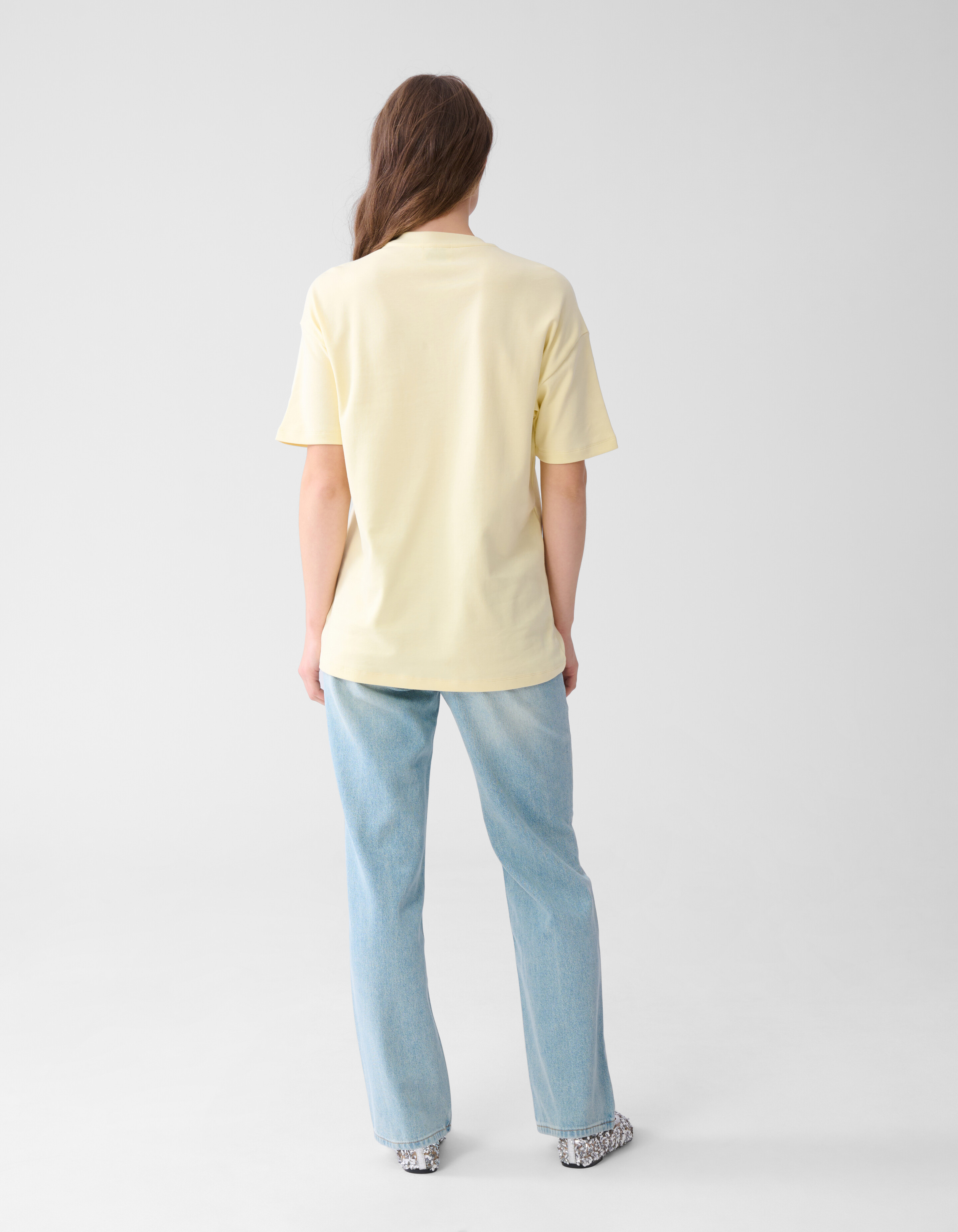 Übergroßes Basic-T-Shirt Hellgelb SHOEBY WOMEN