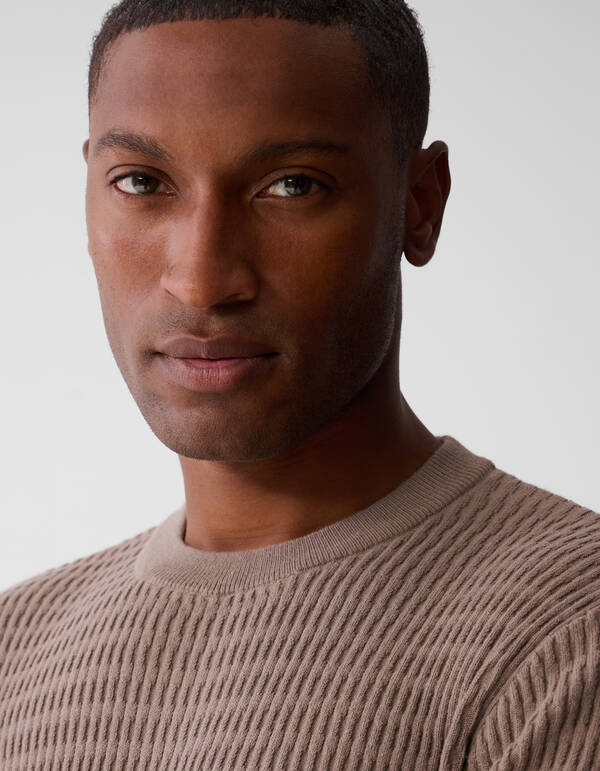 Struktur Pullover Braun SHOEBY MEN