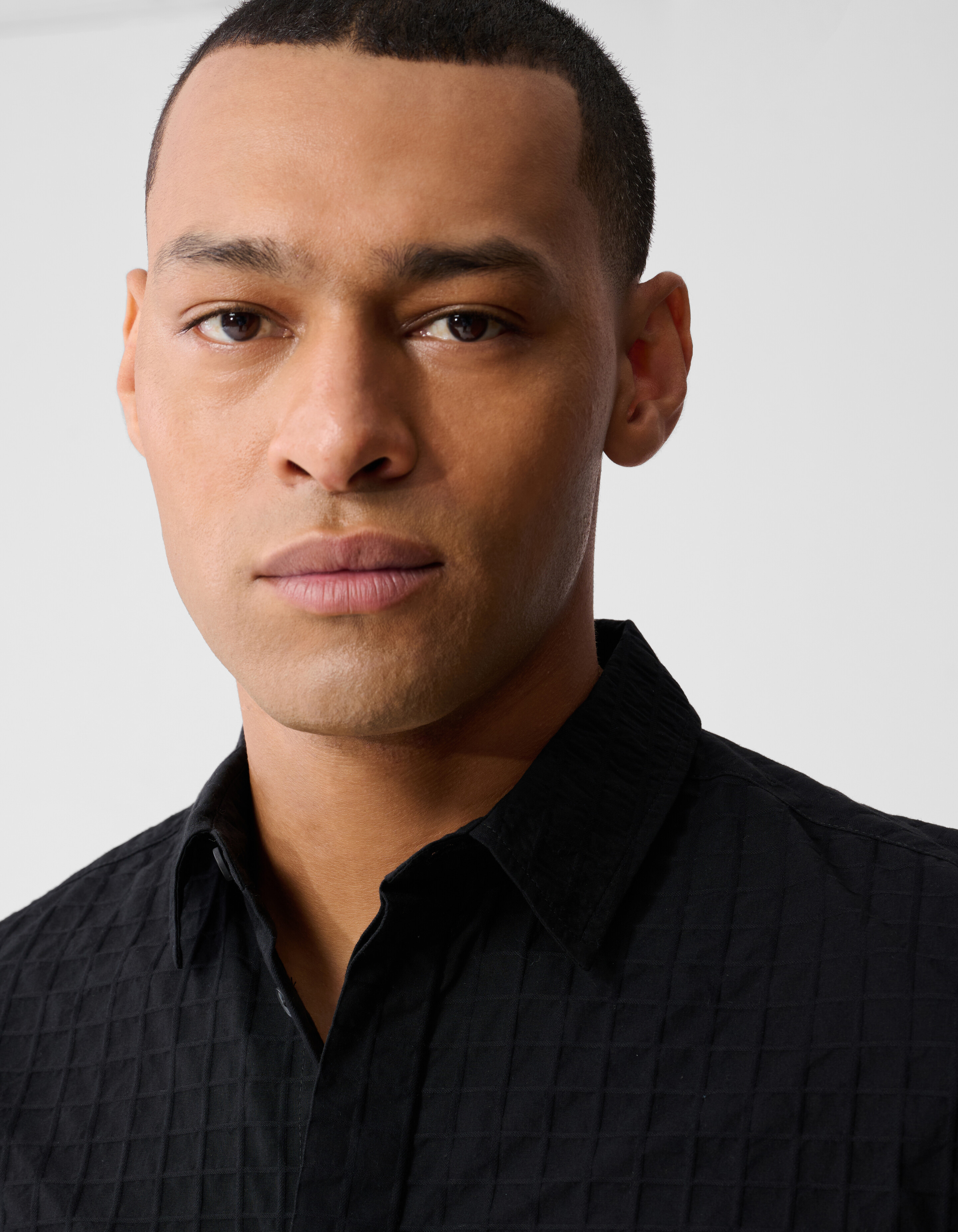 Struktur Hemd Schwarz SHOEBY MEN