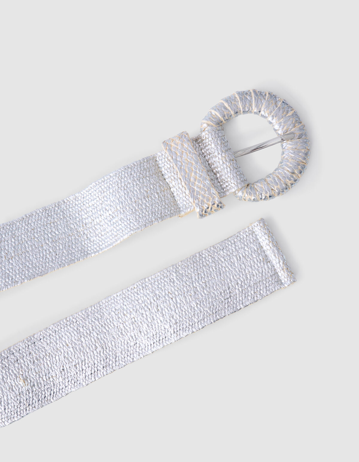 Raffia Gürtel Silber SHOEBY ACCESSOIRES
