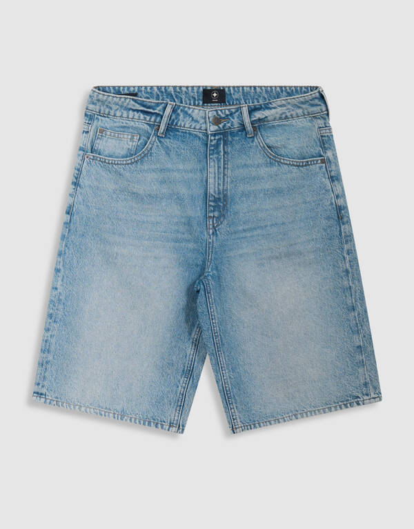 Relaxed Fit Denim Shorts Mediumstone SHOEBY MEN