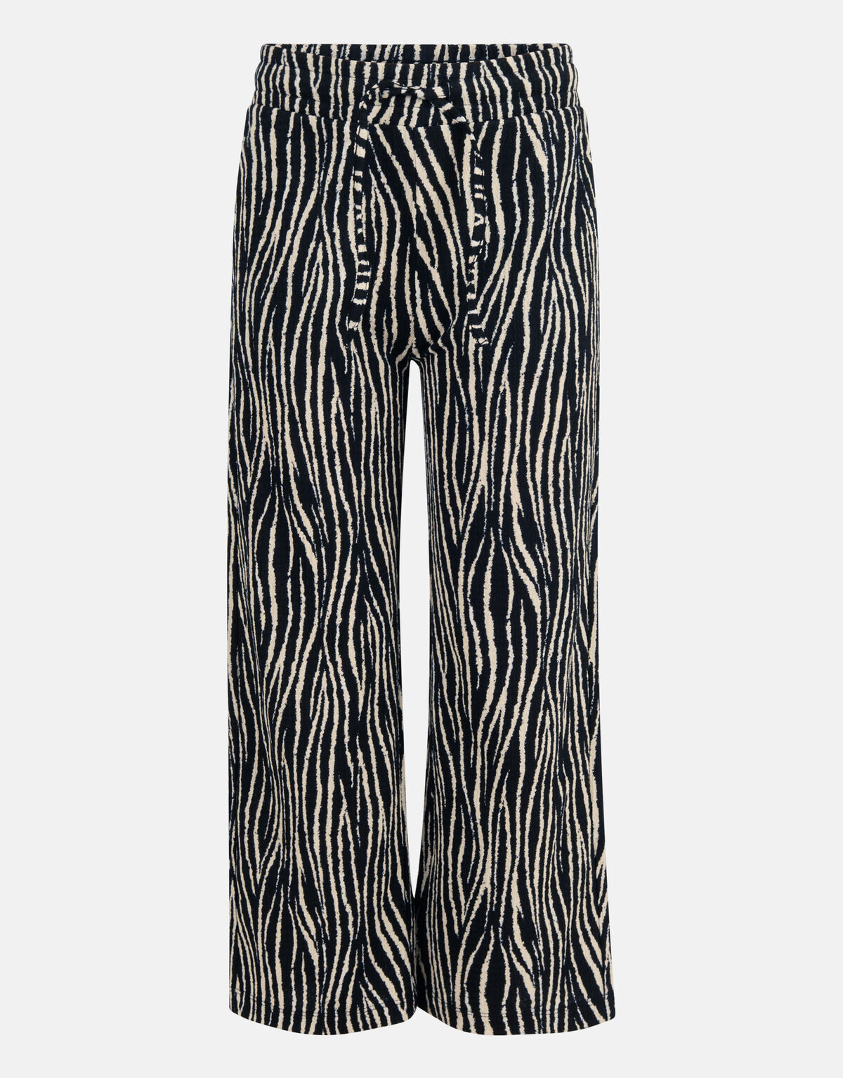Crinkle Palazzo Hose mit Zebramuster Schwarz SHOEBY GIRLS