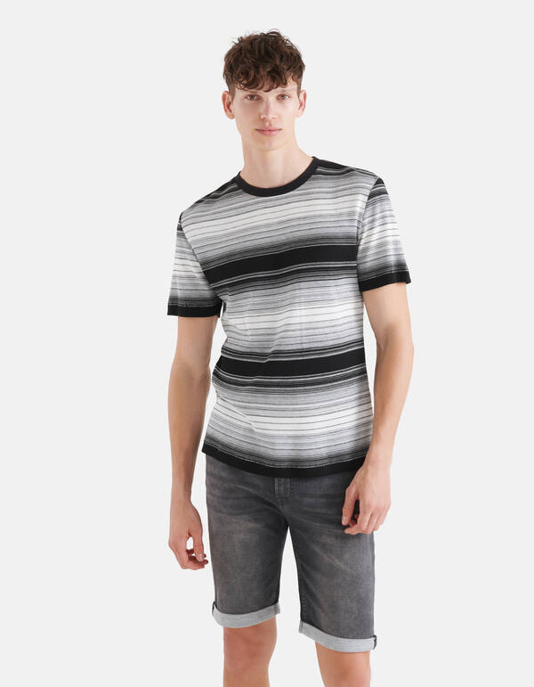Farbverlaufs-T-Shirt Schwarz SHOEBY MEN