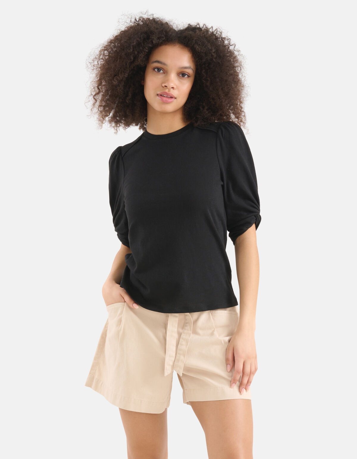 Knot-T-Shirt Schwarz SHOEBY WOMEN