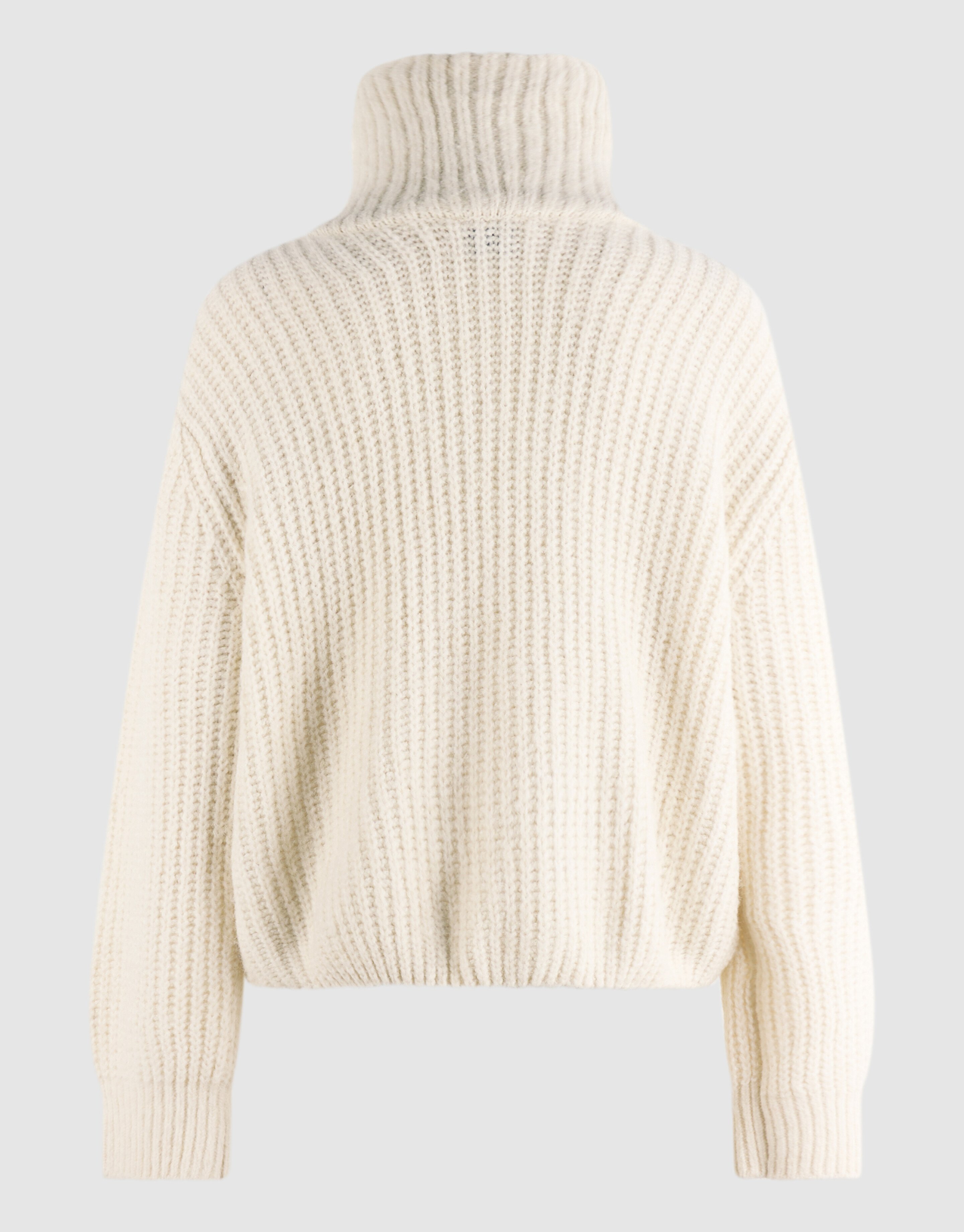 Strickweste mit Rei&szlig;verschluss Ecru SHOEBY WOMEN
