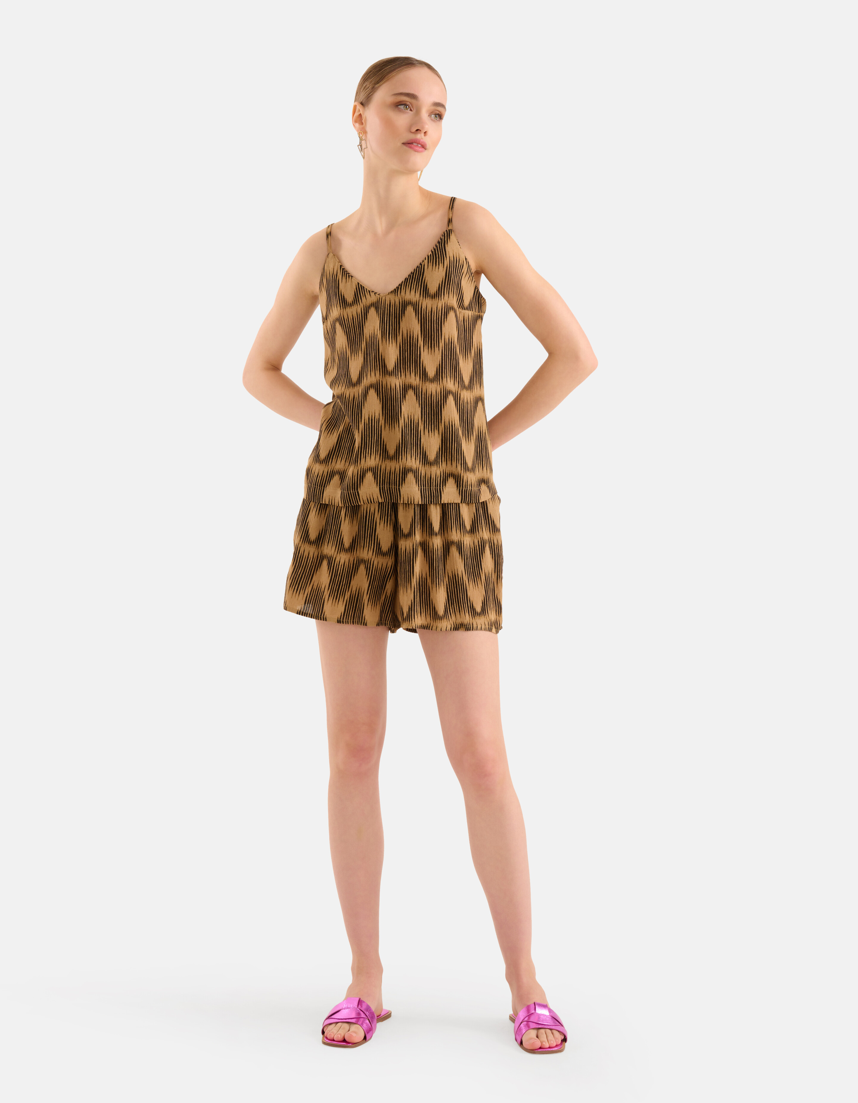 Crinkle Singlet Braun SHOEBY WOMEN
