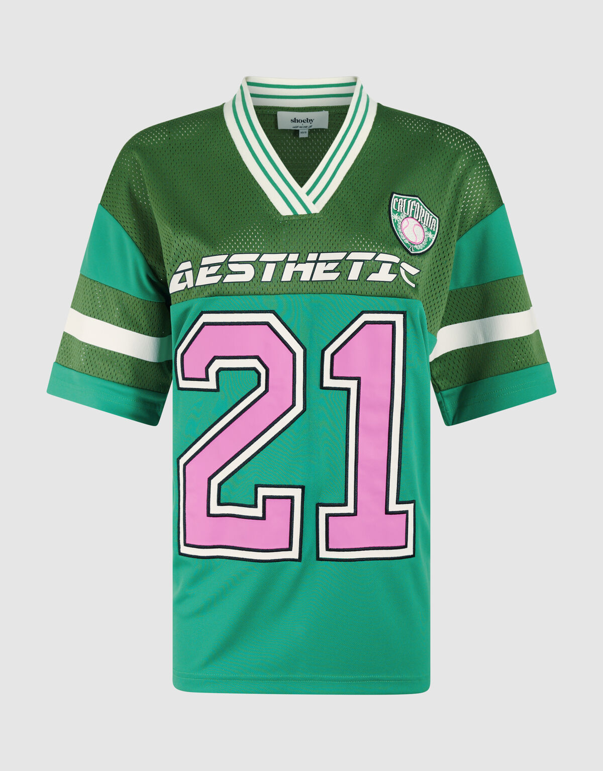 Baseball-T-Shirt in &Uuml;bergr&ouml;&szlig;e Gr&uuml;n von Lizzy SHOEBY WOMEN