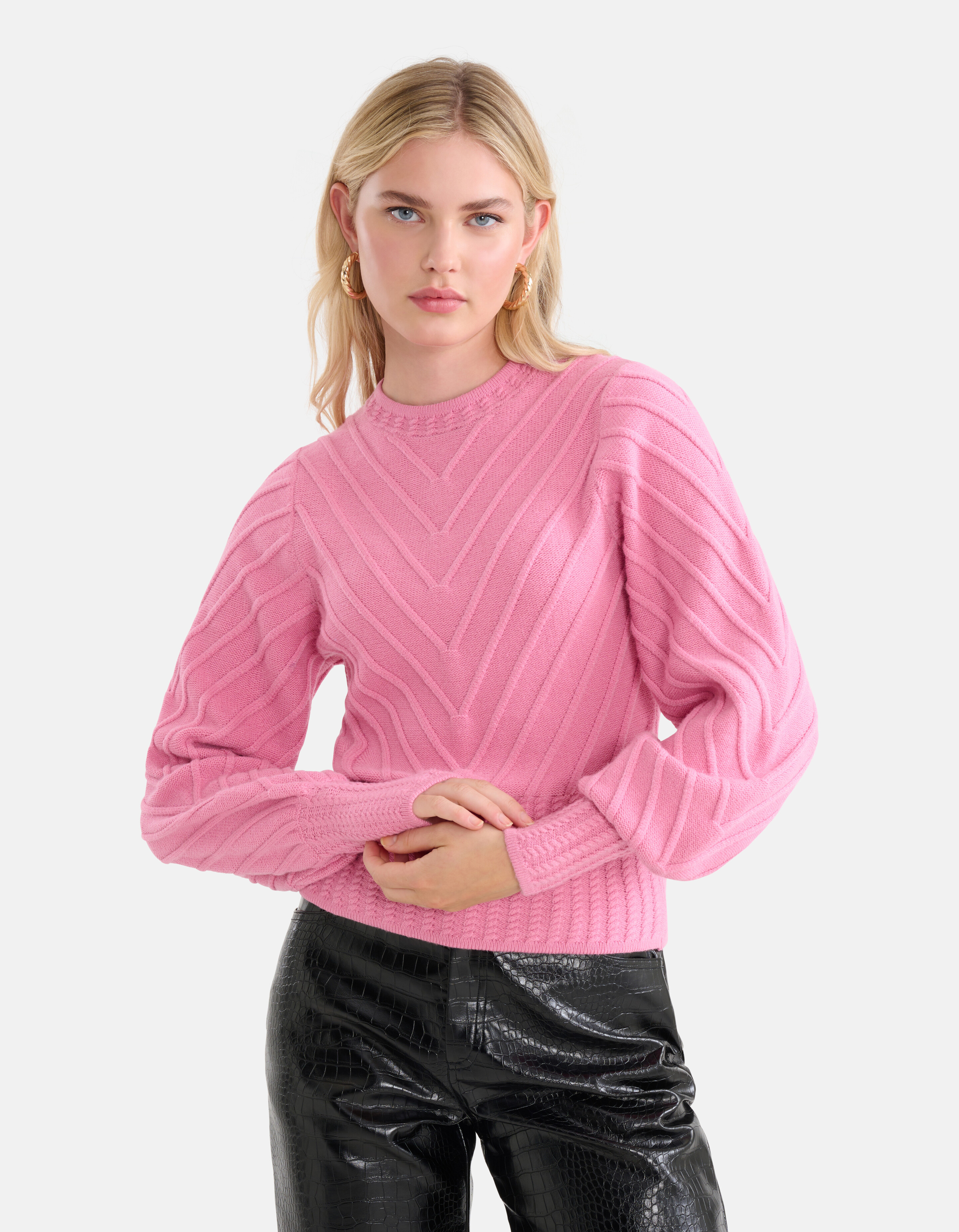 Diagonaler Pullover Rosa SHOEBY WOMEN