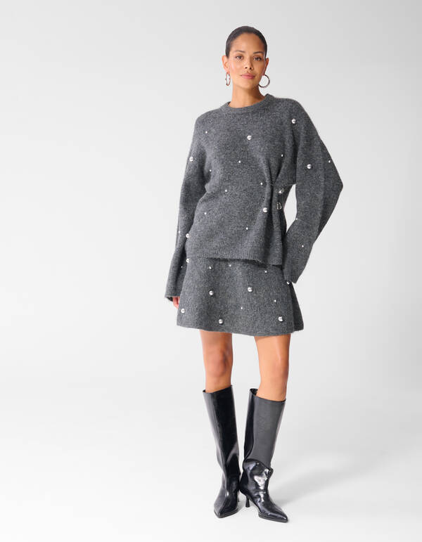 Stud Strickpullover grau SHOEBY WOMEN