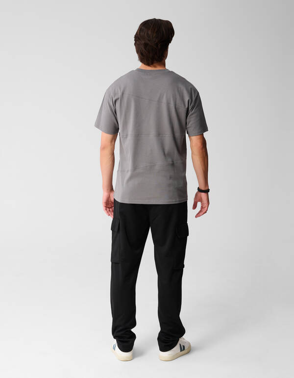 Mixed Lines Kunstwerk T-Shirt Dunkelgrün SHOEBY MEN