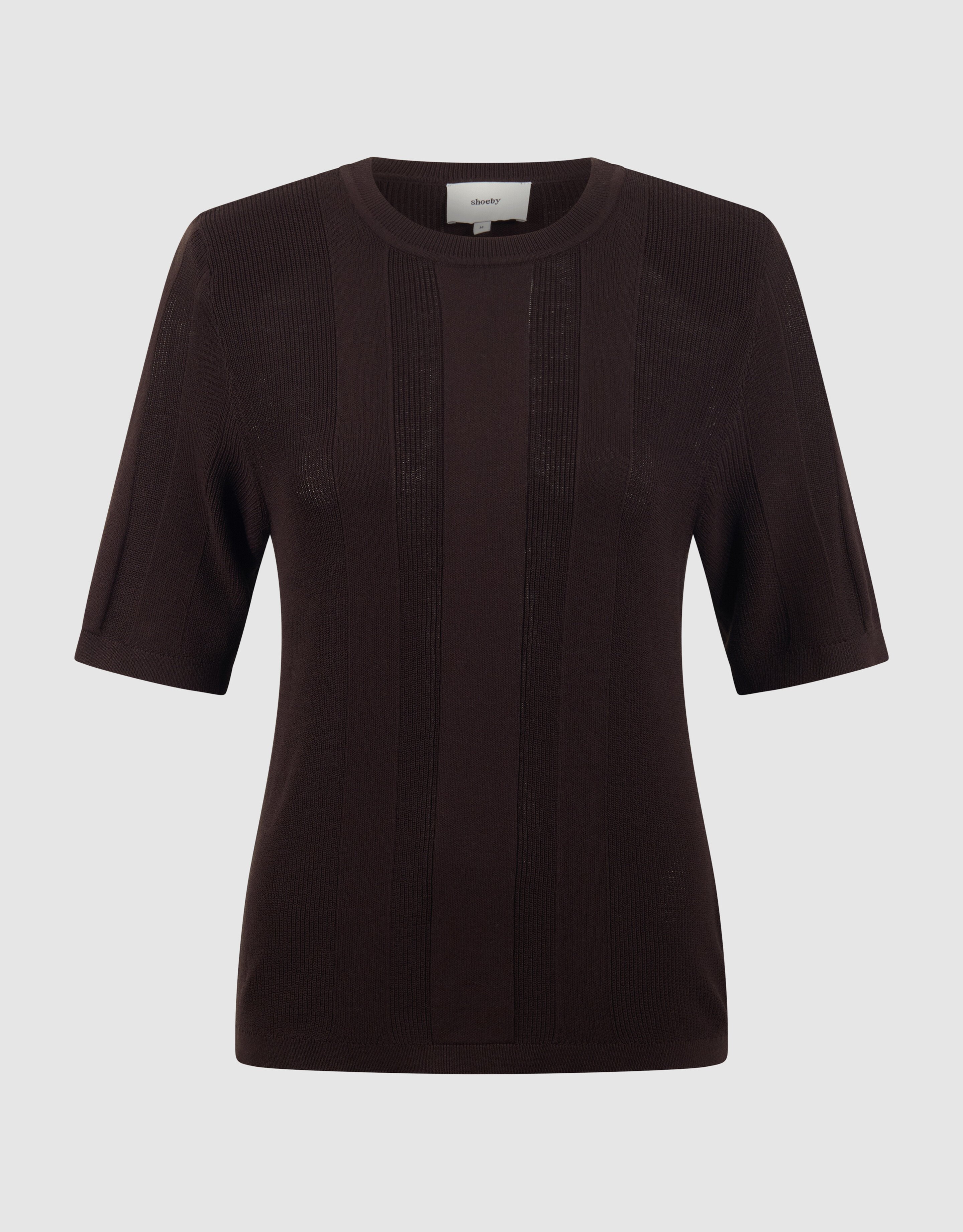 Gestricktes Rippentop Dunkelbraun von Mieke SHOEBY WOMEN