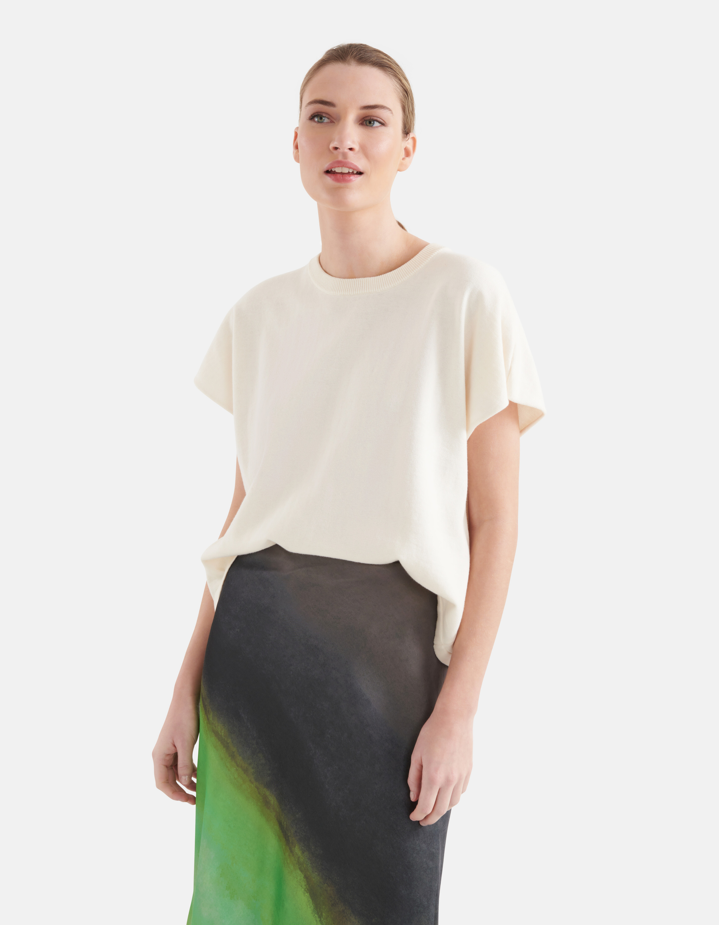 Gestricktes T-shirt Off White von Mieke SHOEBY WOMEN