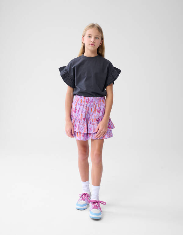 Bedruckter Rock Hellviolett SHOEBY GIRLS