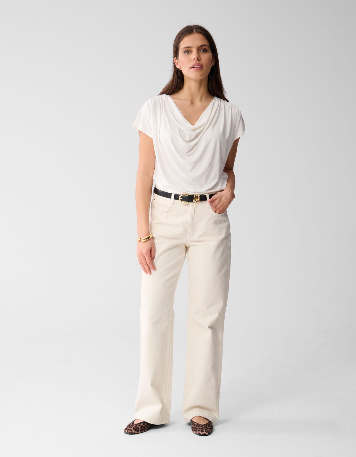 Drapiertes Top Off White SHOEBY WOMEN