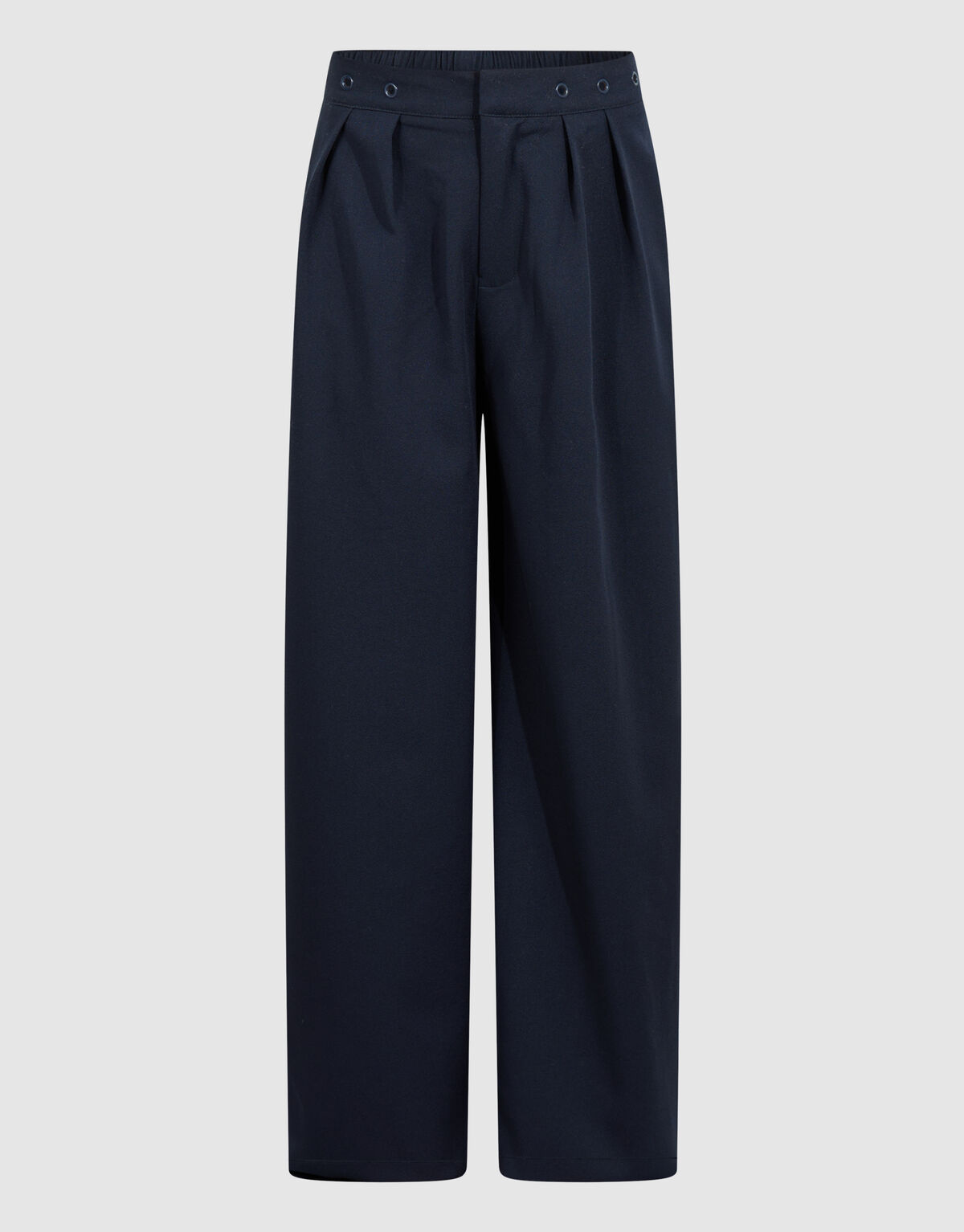 Eyelet Wide Leg Stoffhose Dunkelblau SHOEBY GIRLS