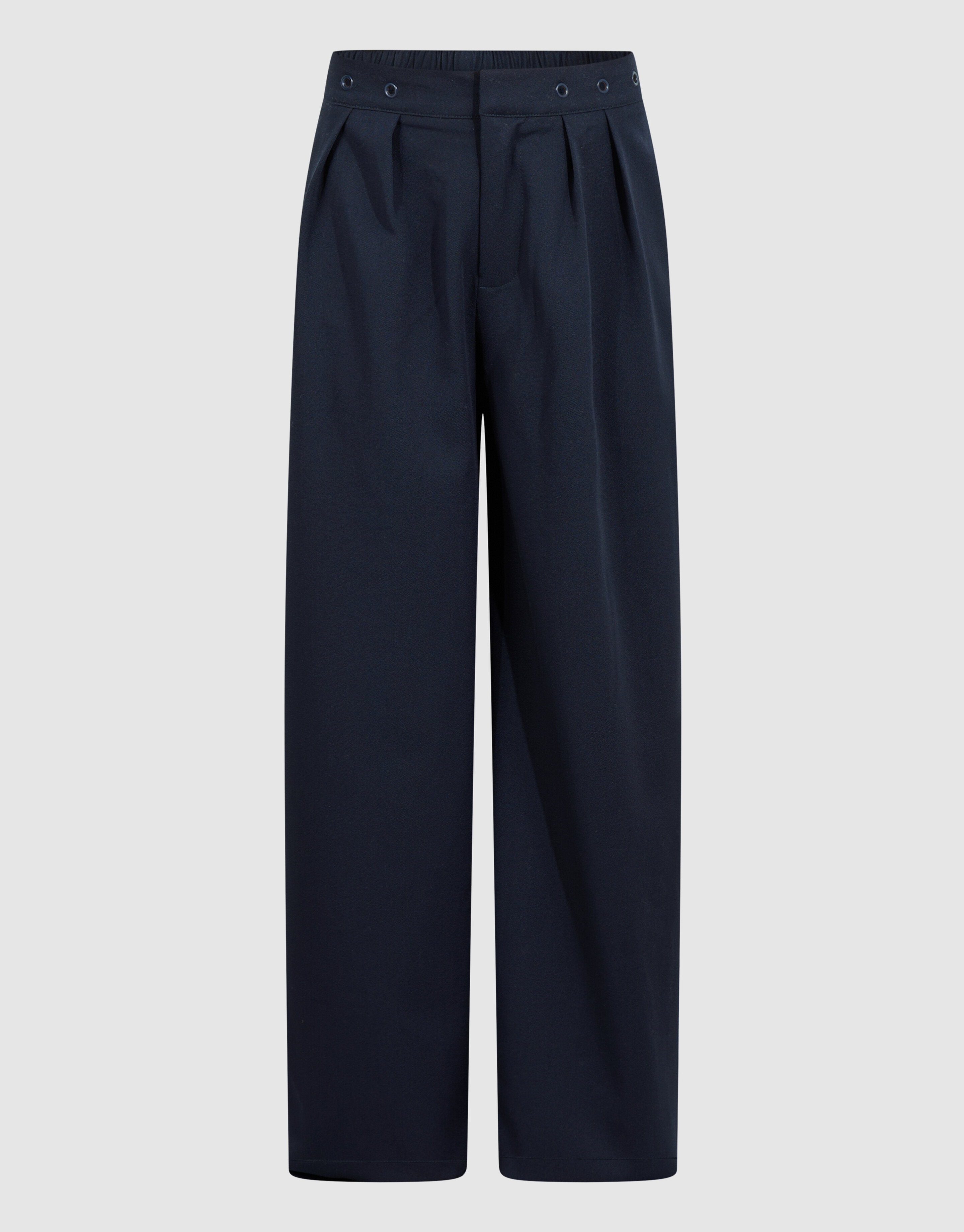 Eyelet Wide Leg Stoffhose Dunkelblau SHOEBY GIRLS