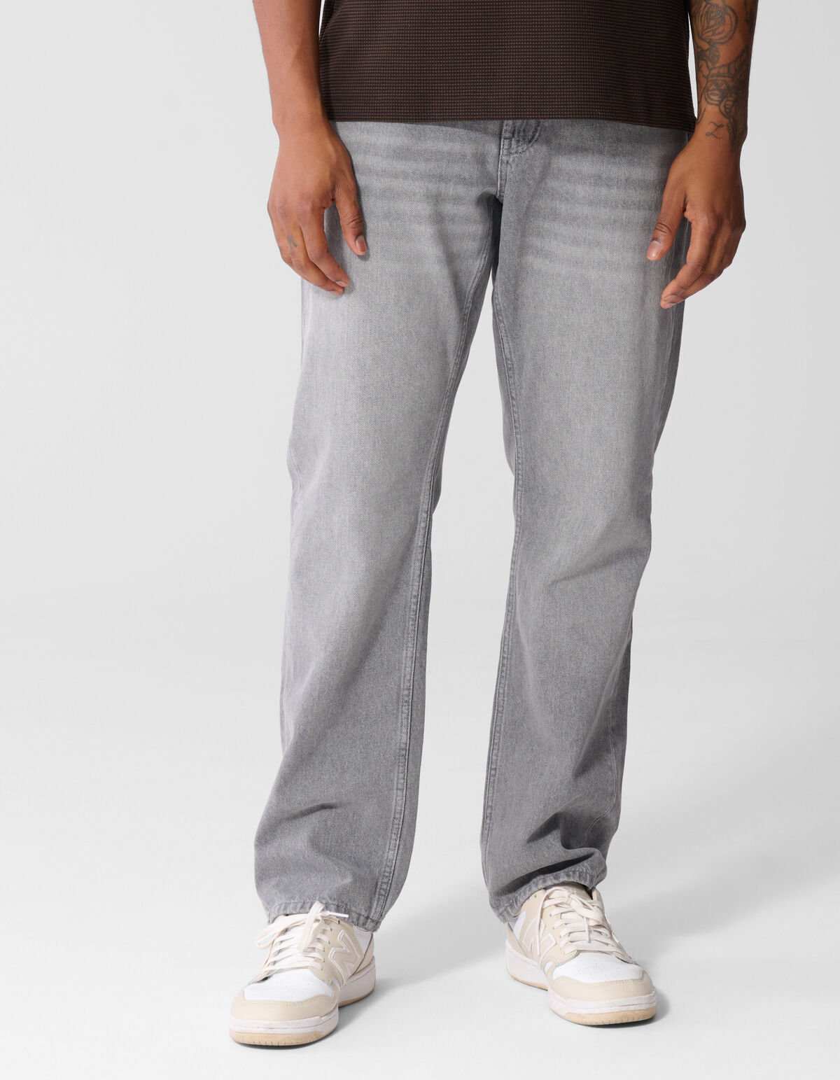 Modern Straight Fit Jeans Hellgrau L34 SHOEBY MEN